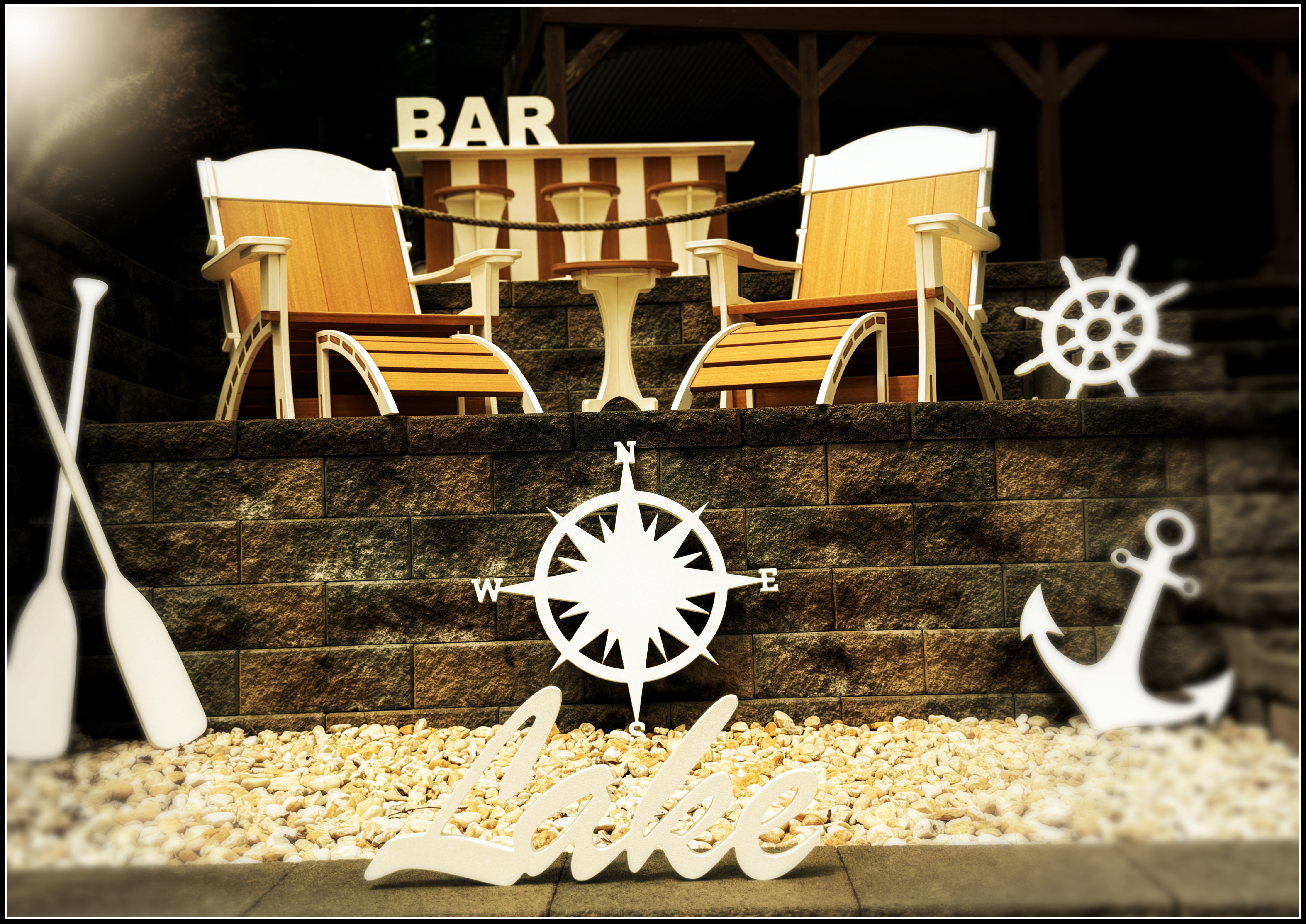 BAR Yard Signs HDPE Outdoor Decor