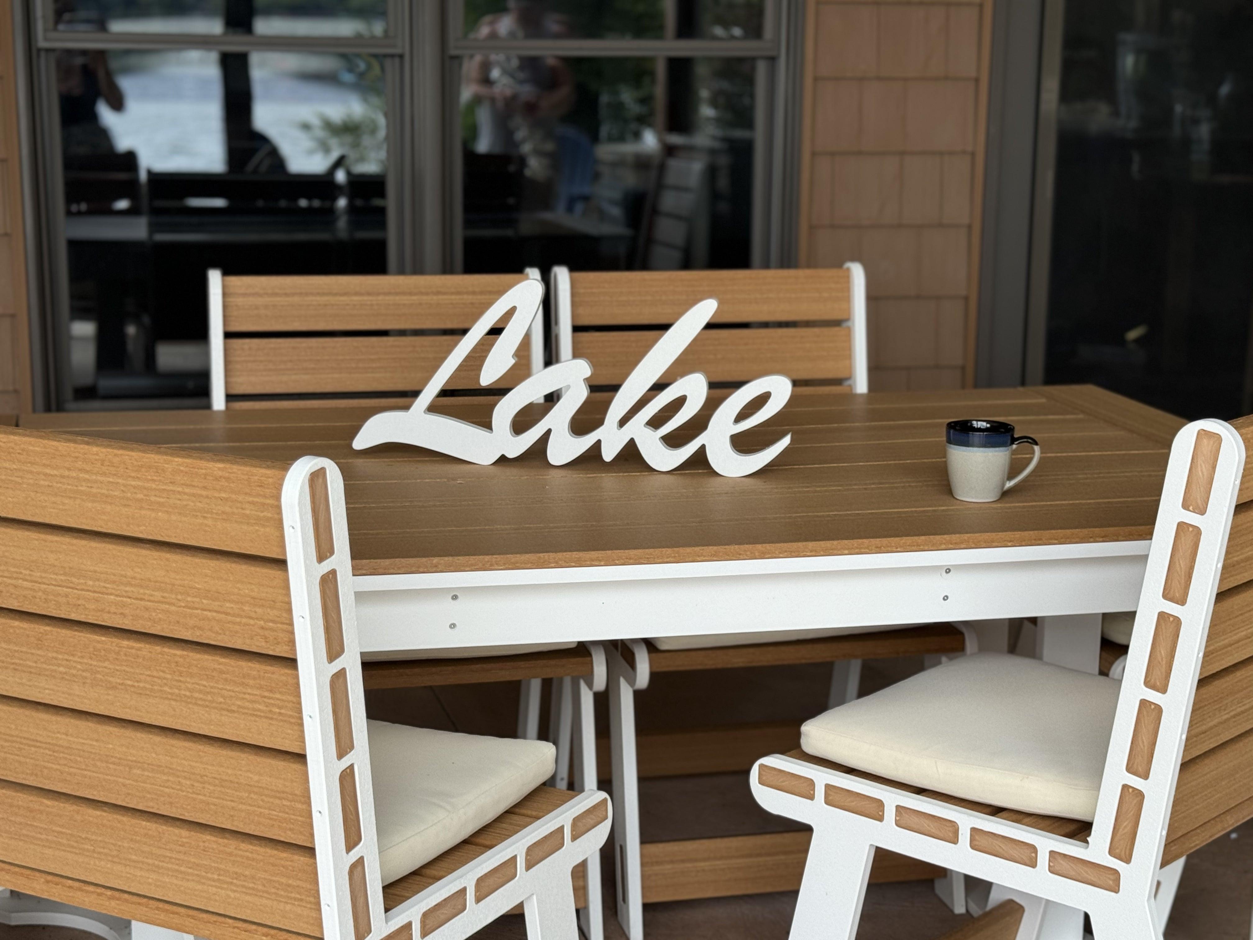 Lake Writing HDPE Outdoor Decor - OUTDOOR OASIS BY DESIGN