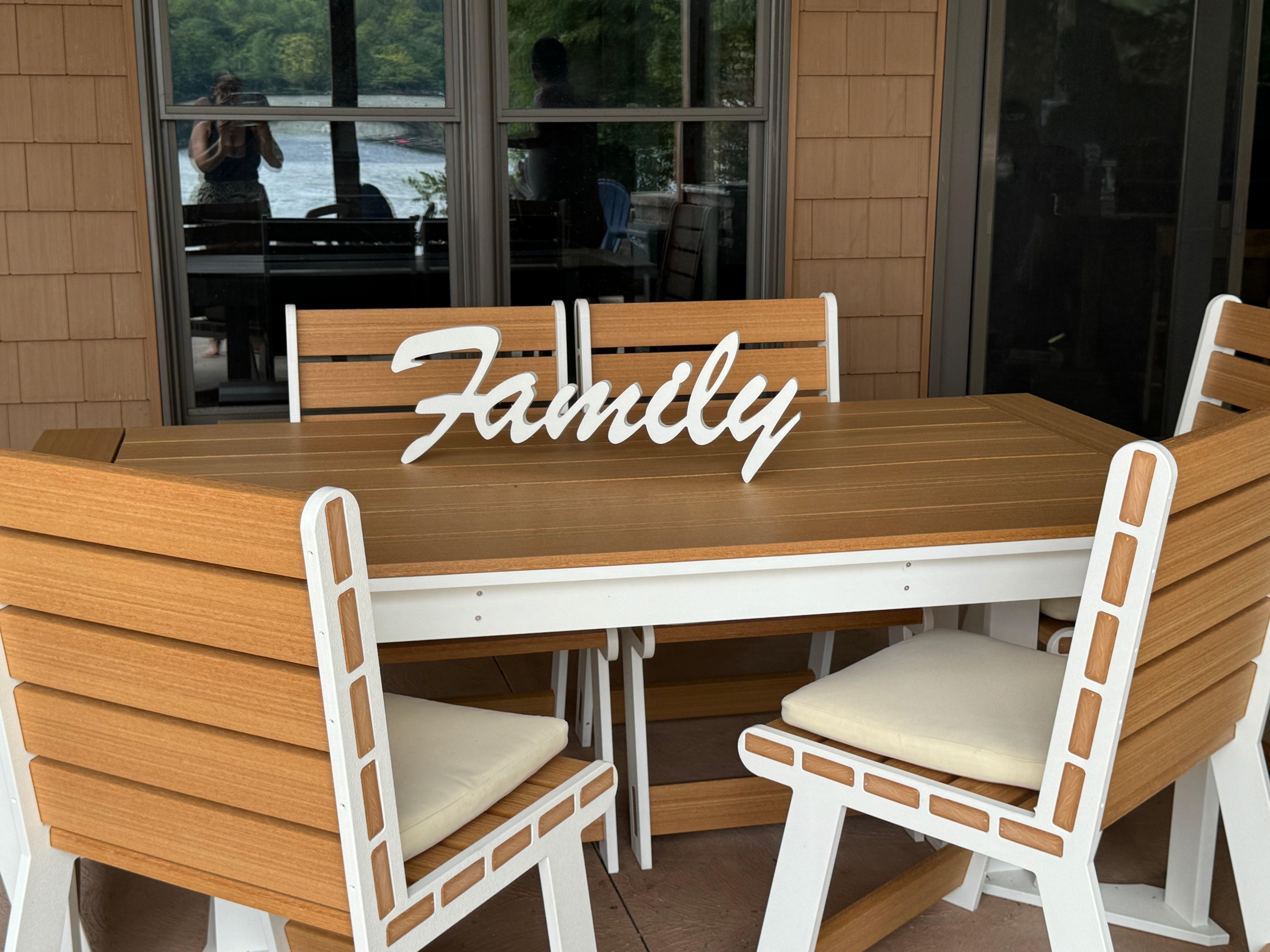 Family Writing HDPE Outdoor Decor - OUTDOOR OASIS BY DESIGN