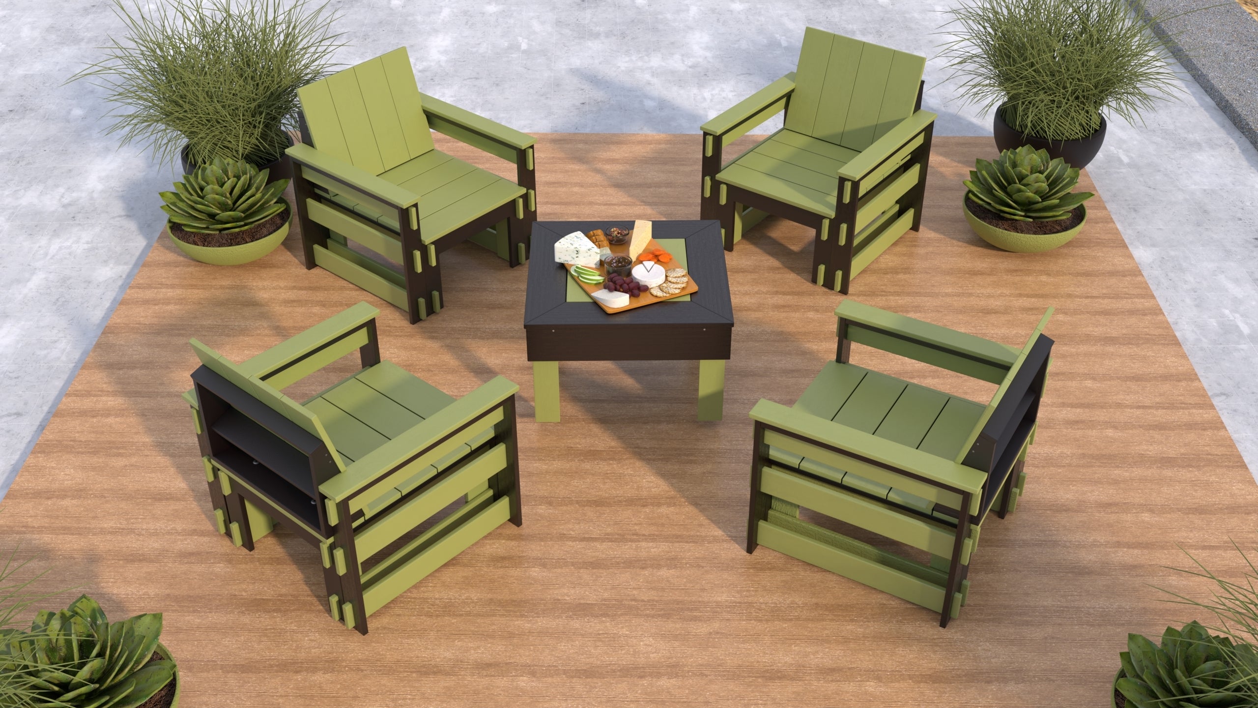 4 Seats Conversation Set