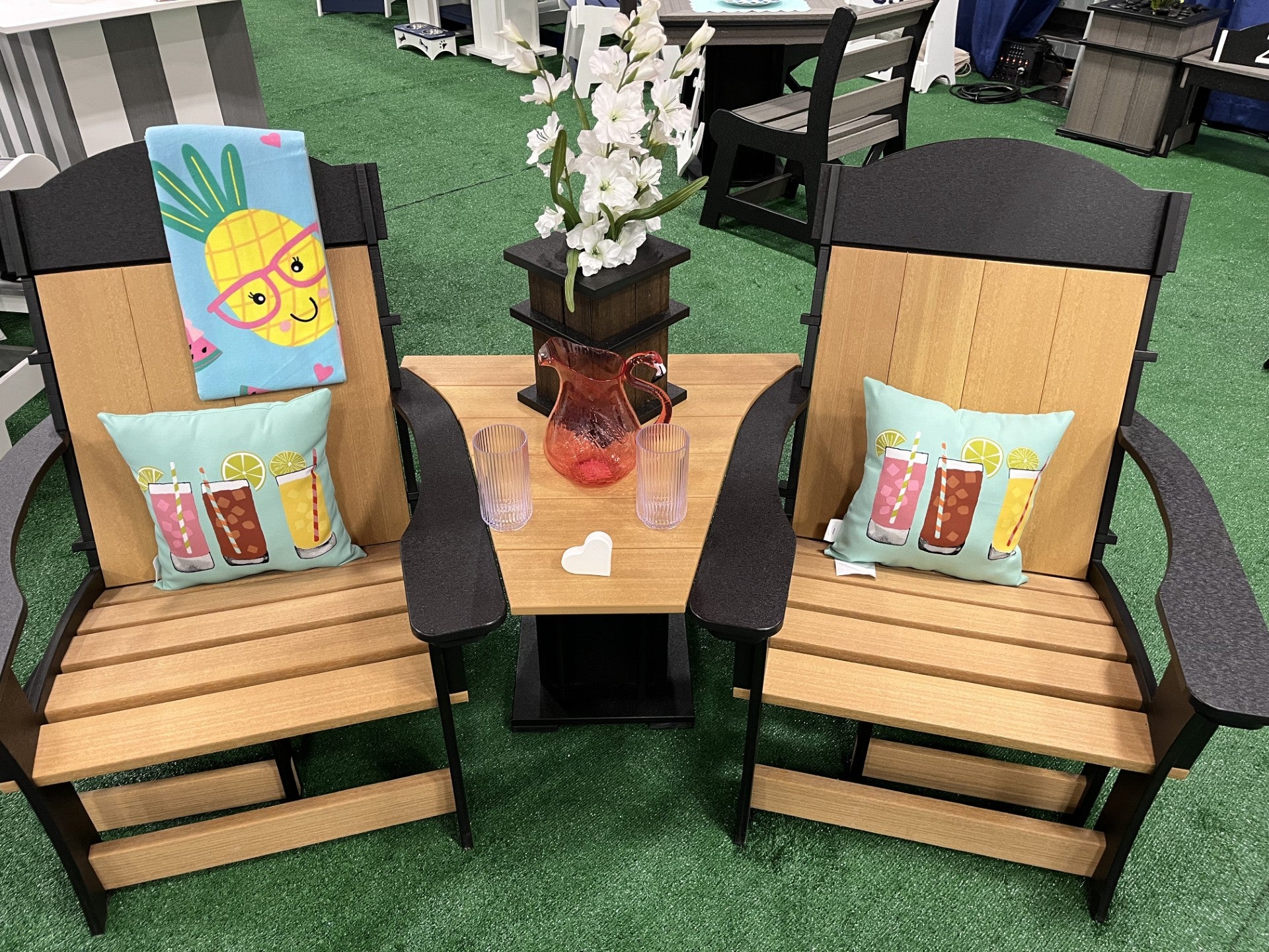 Dockside HDPE Adirondack Chairs Set