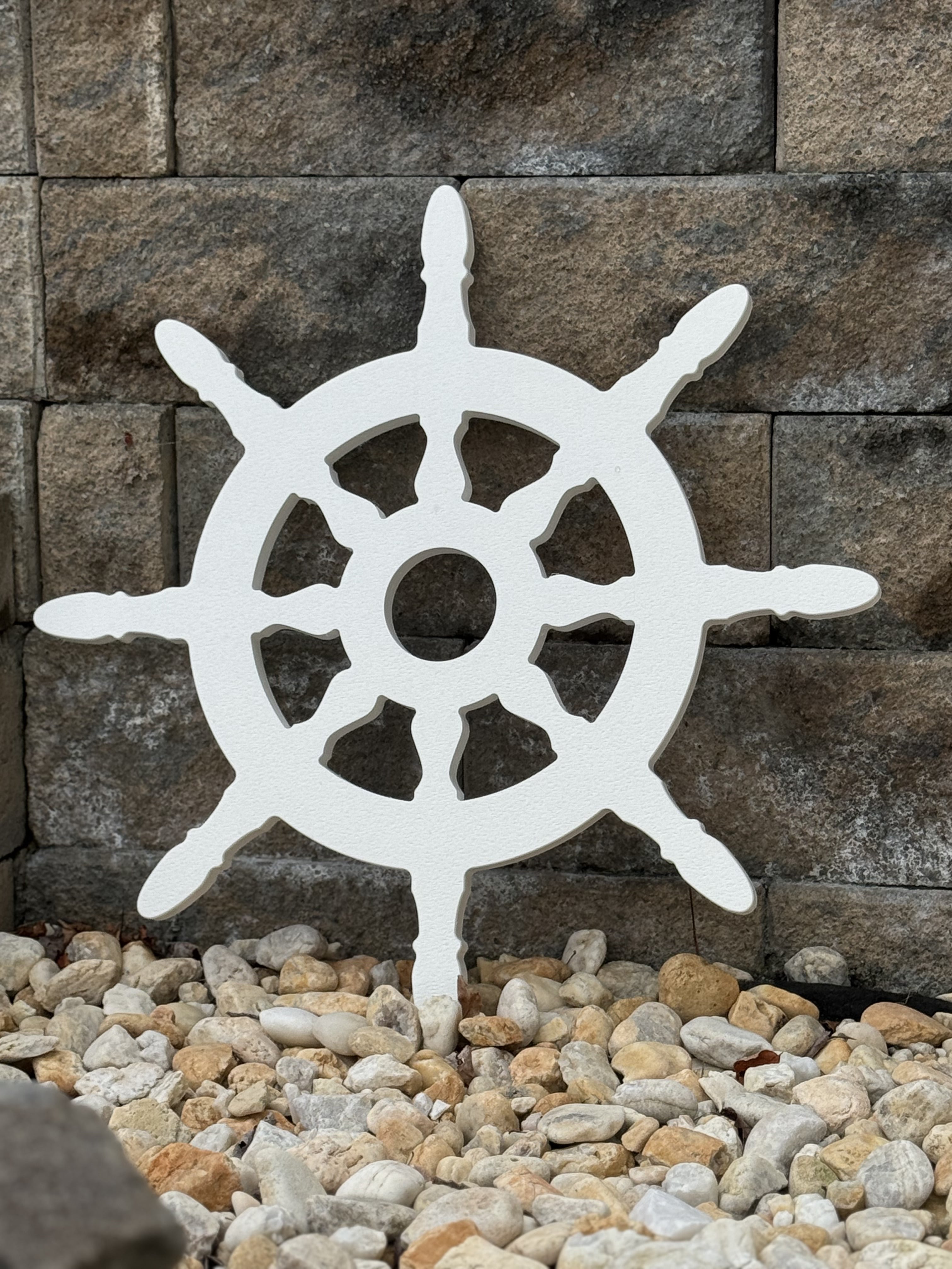 Ship's Wheel HDPE Outdoor Decor