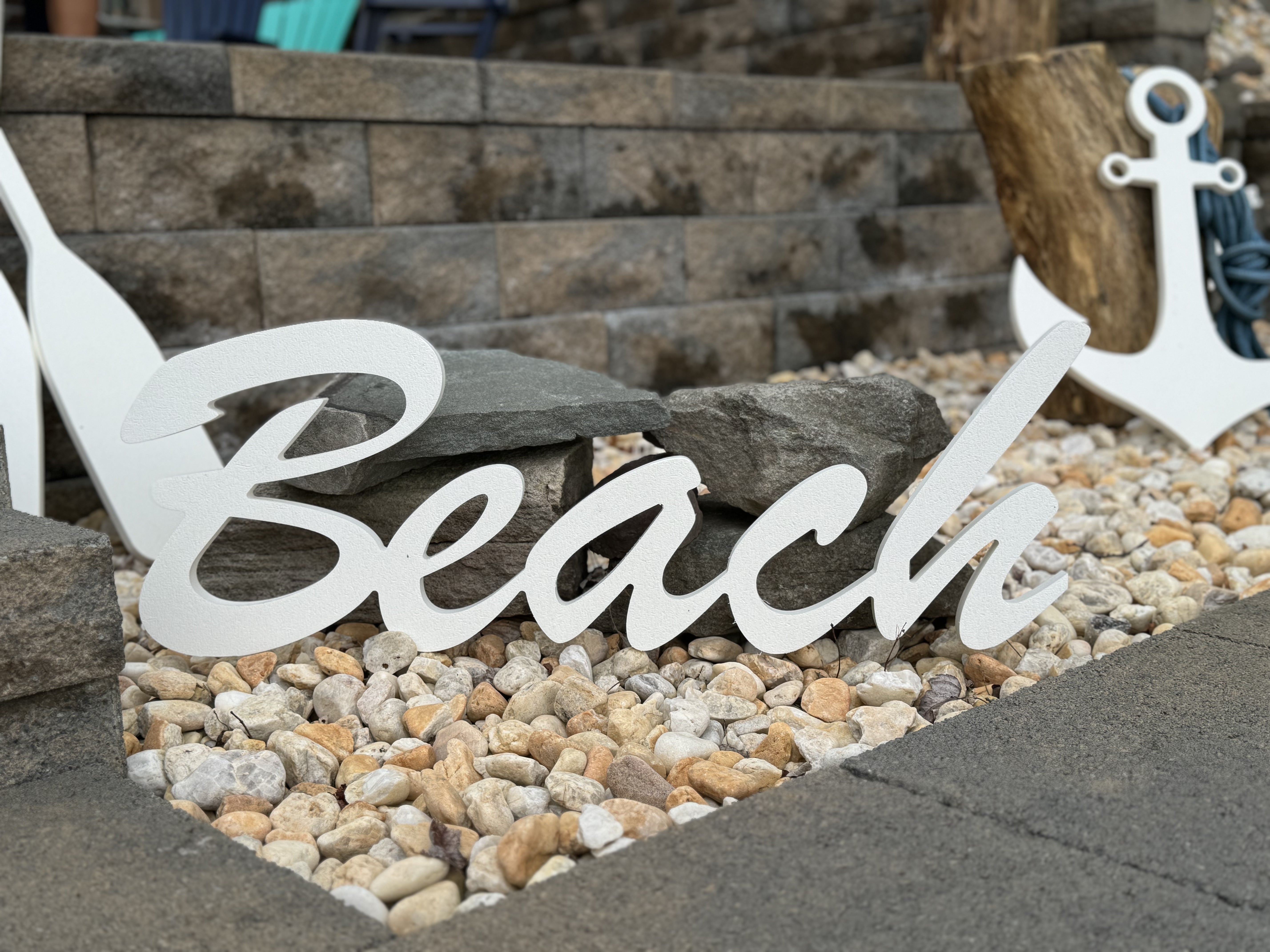 Beach Writing HDPE Outdoor Decor