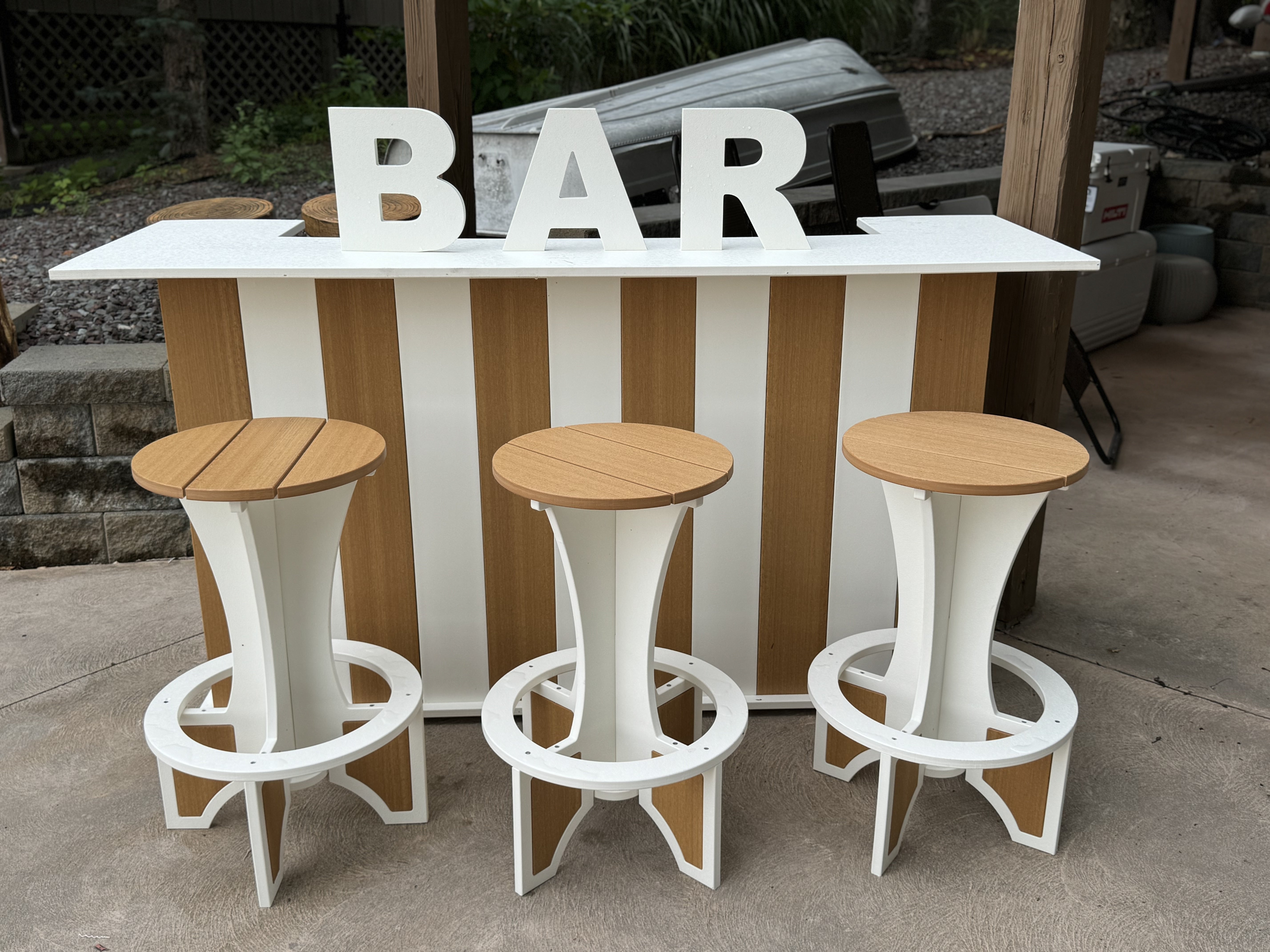 BAR Writing HDPE Outdoor Decor