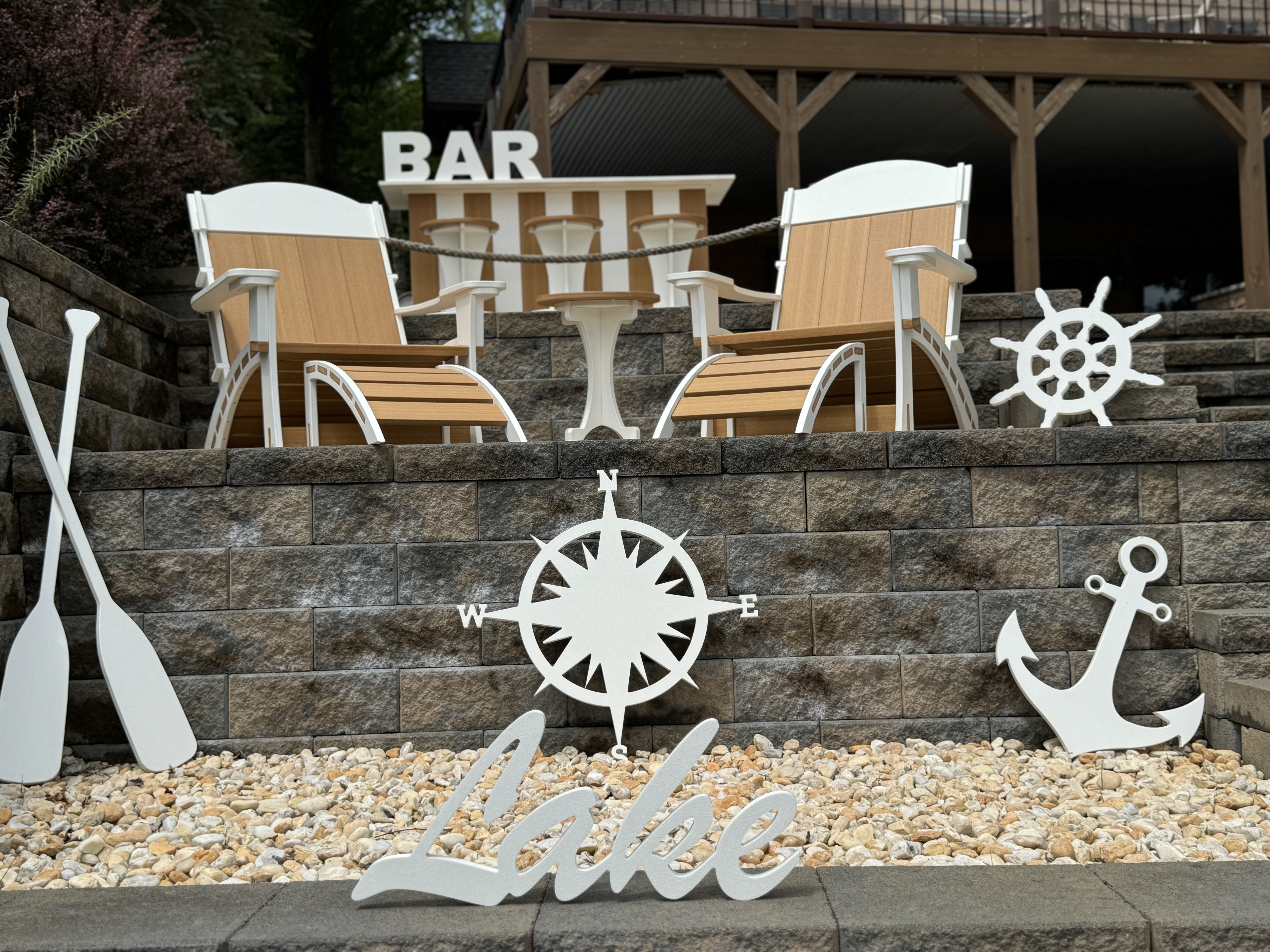 Lake Writing HDPE Outdoor Decor