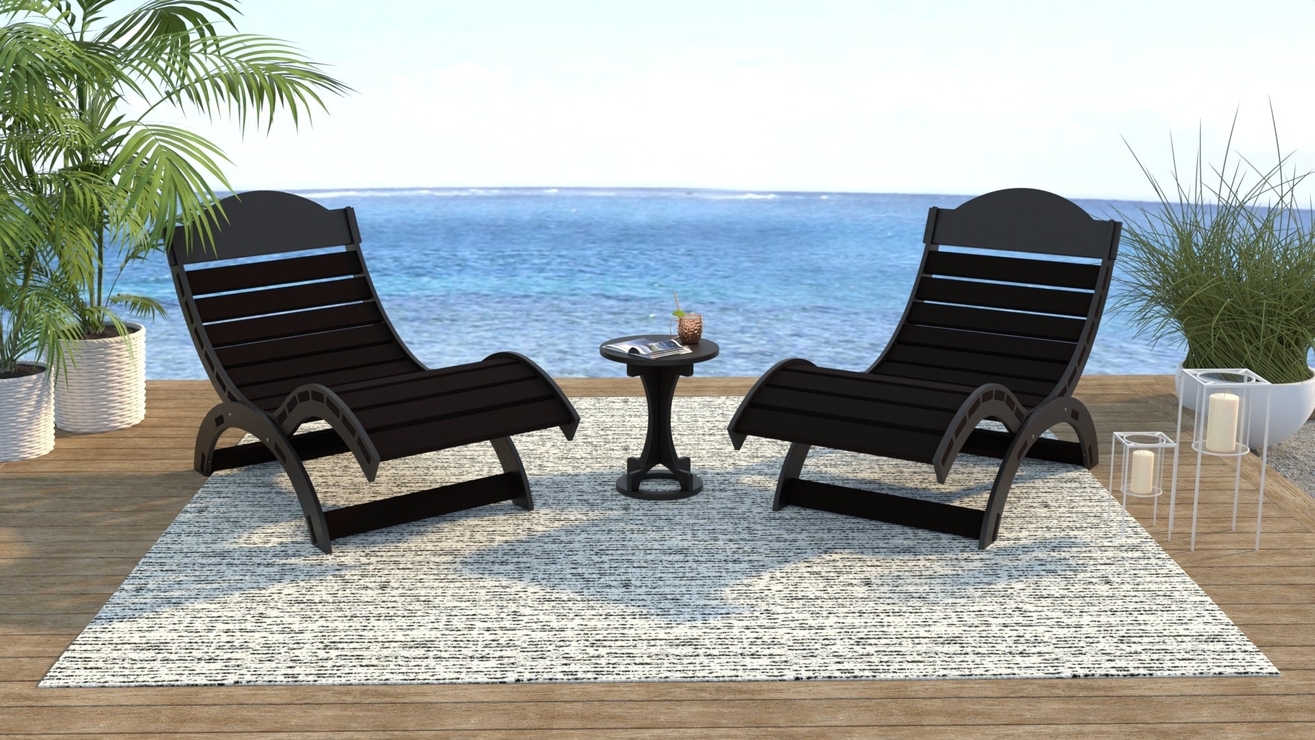 Dockside Chaise Lounger Set