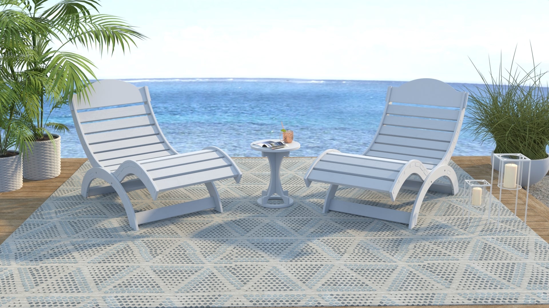 Dockside Chaise Lounger Set