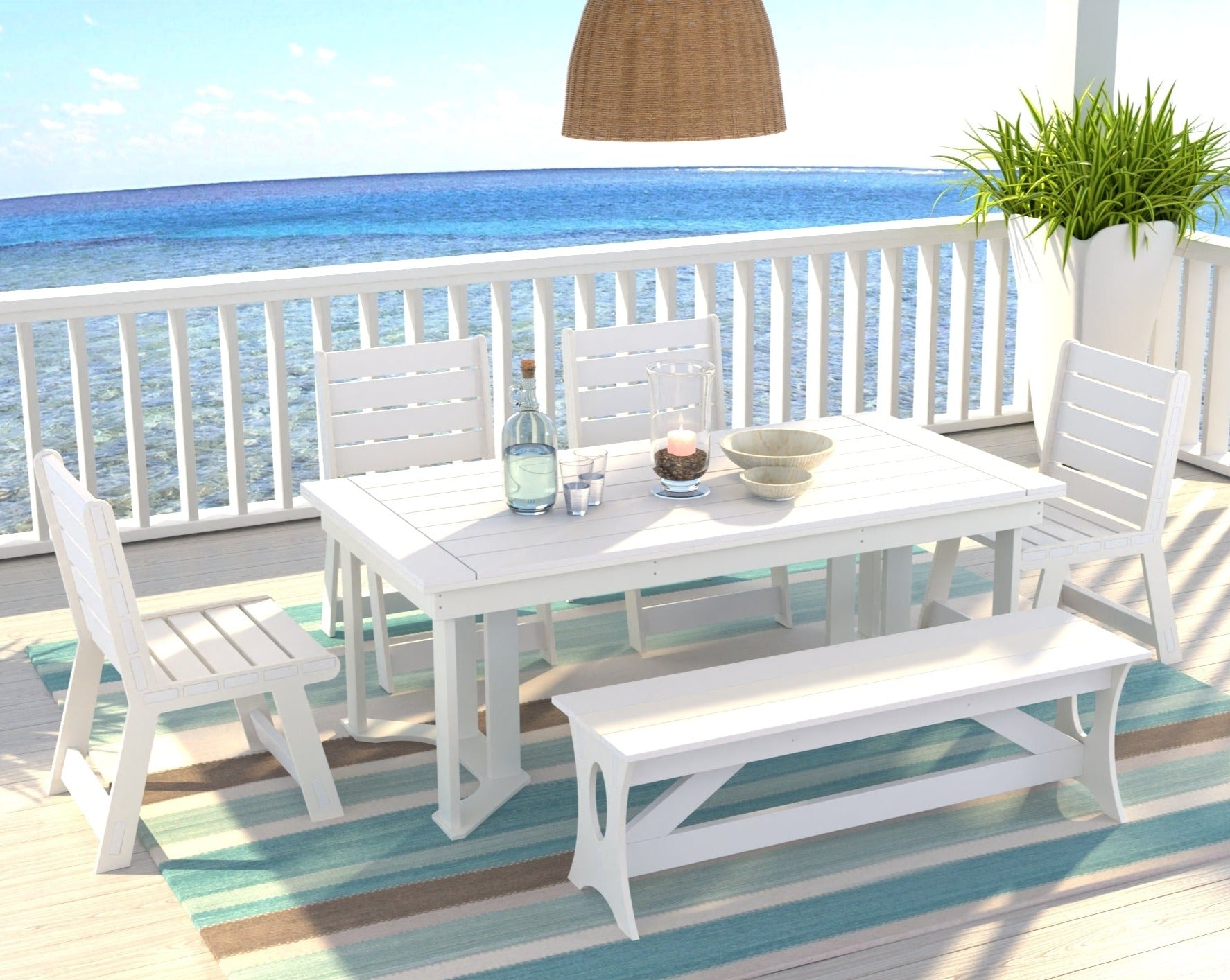 Dockside Dining Set with Bench