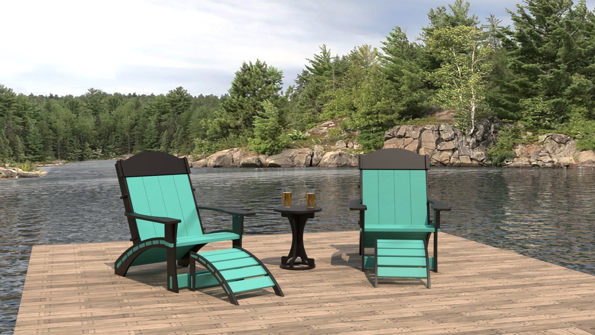 Dockside Adirondack Chair Set