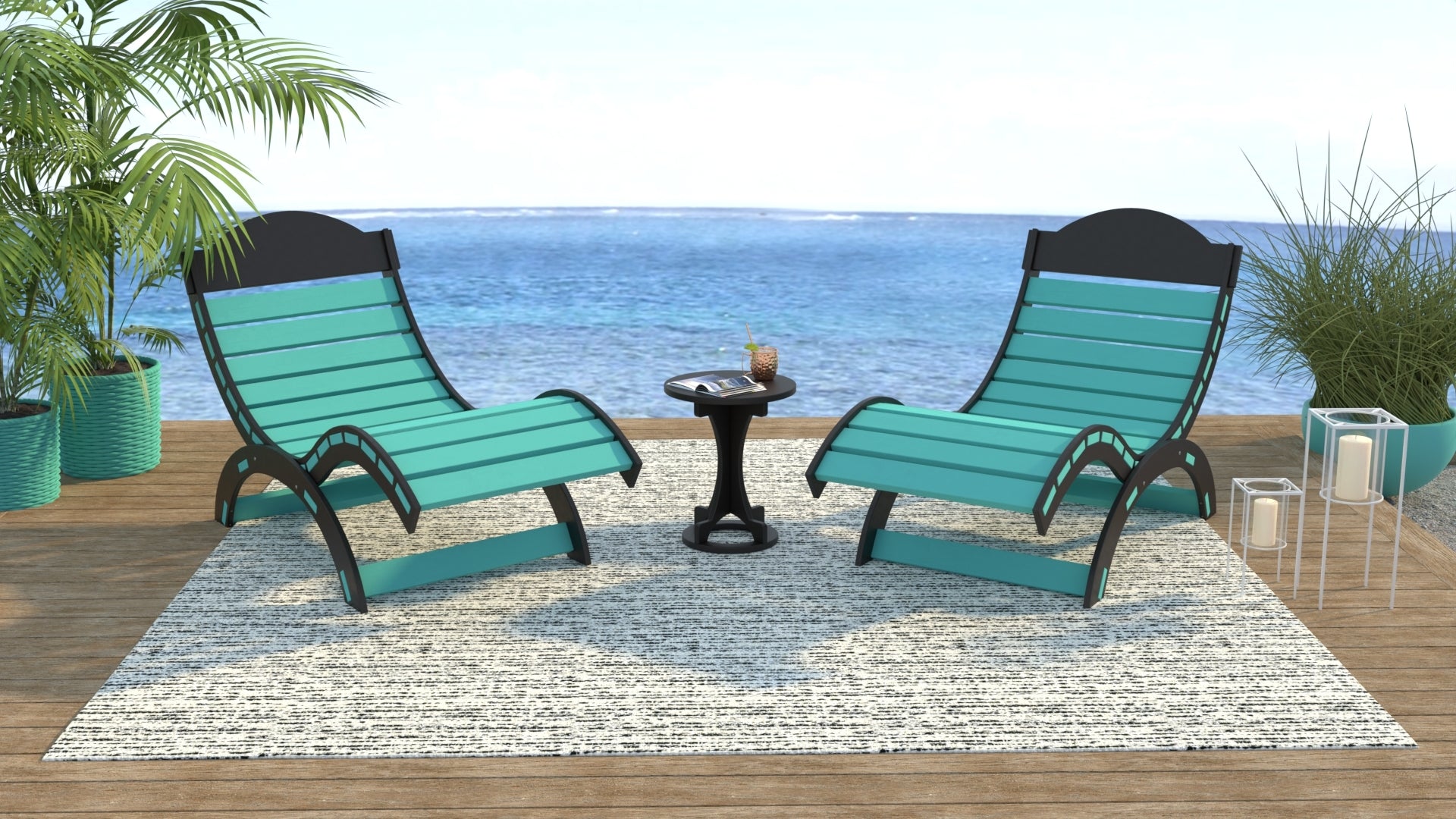 Dockside Chaise Lounger Set