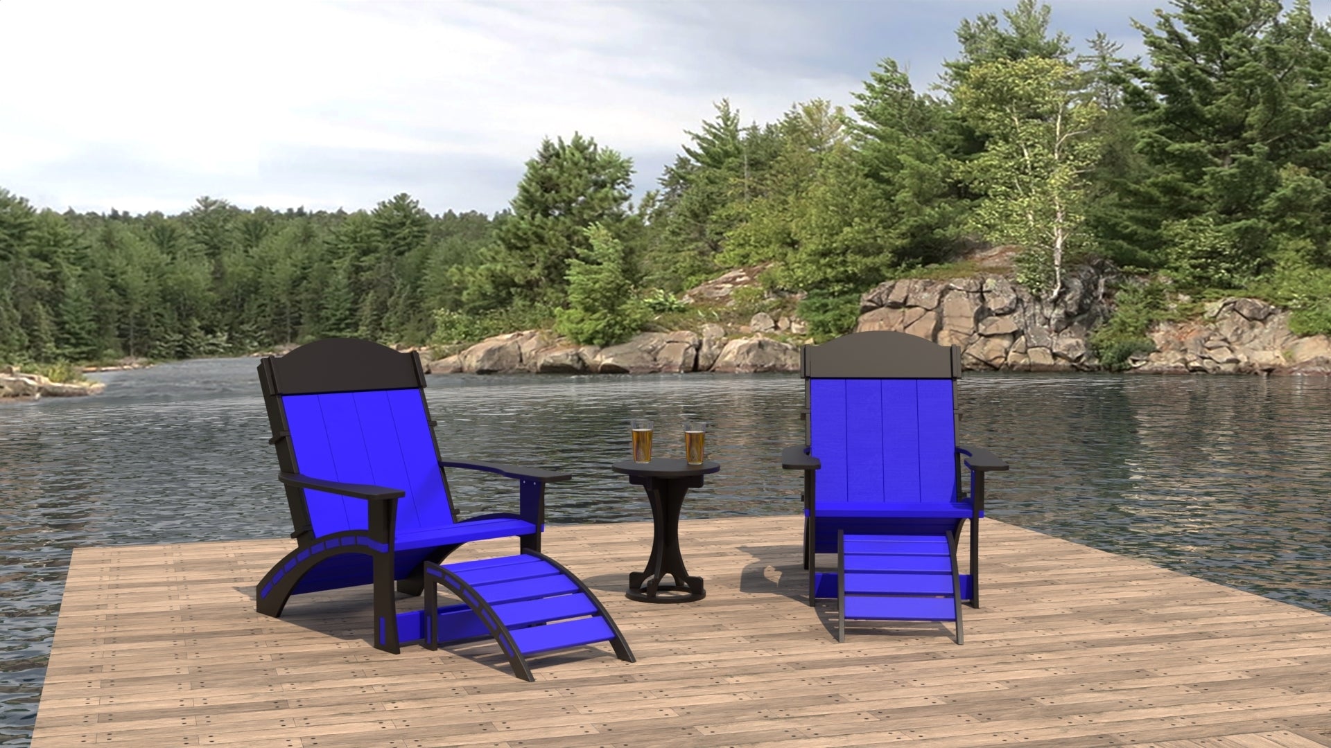 Dockside Adirondack Chair Set