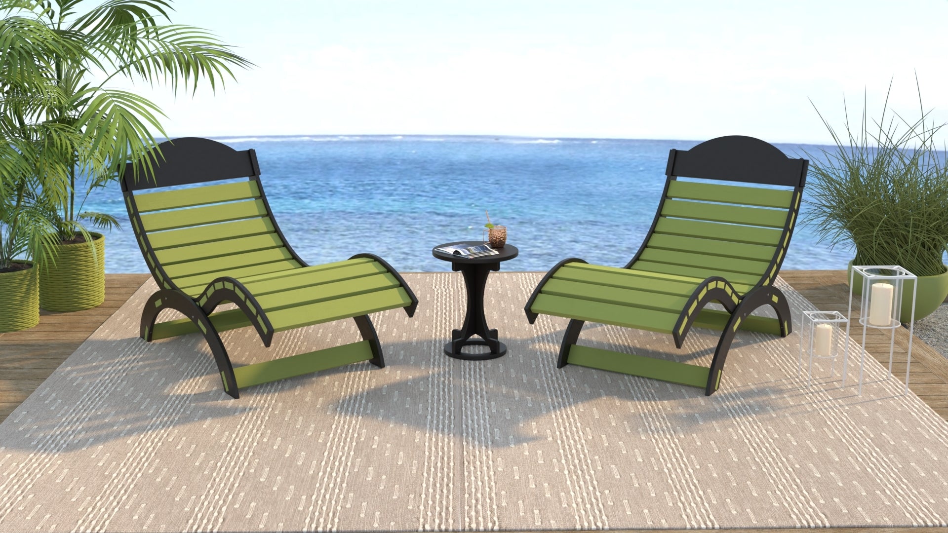 Dockside Chaise Lounger Set