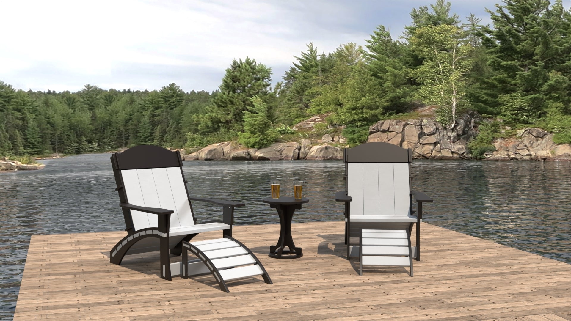 Dockside Adirondack Chair Set