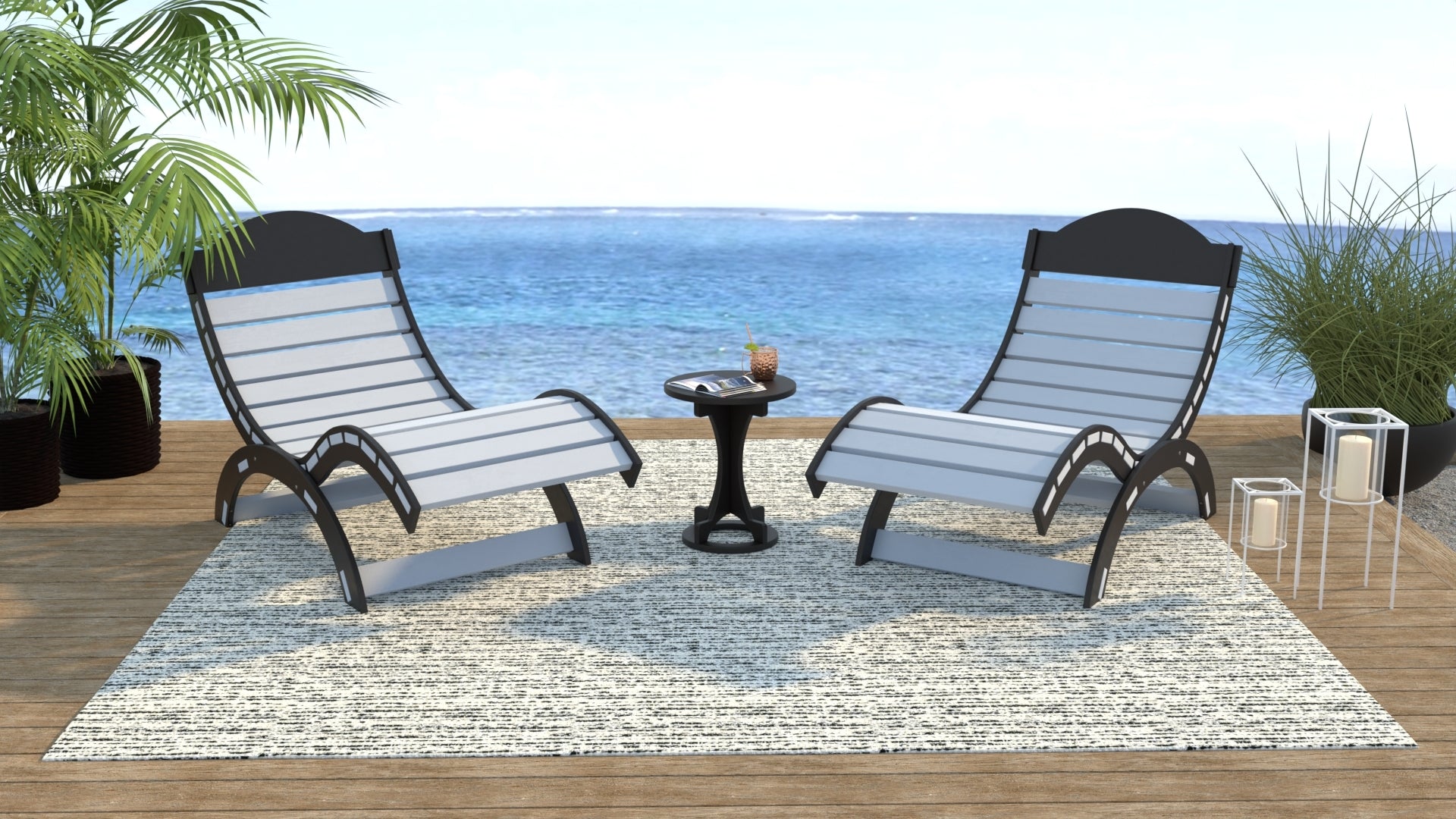 Dockside Chaise Lounger Set