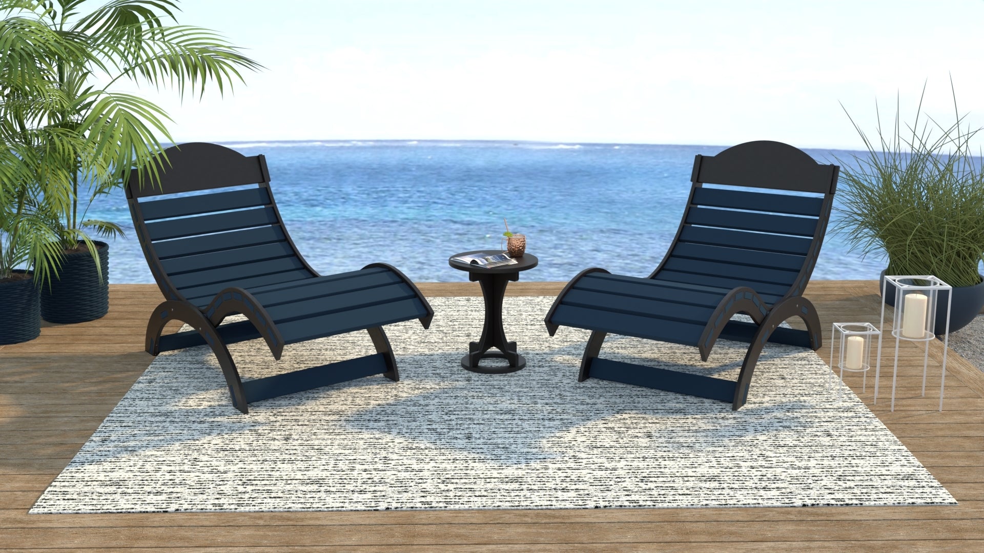 Dockside Chaise Lounger Set