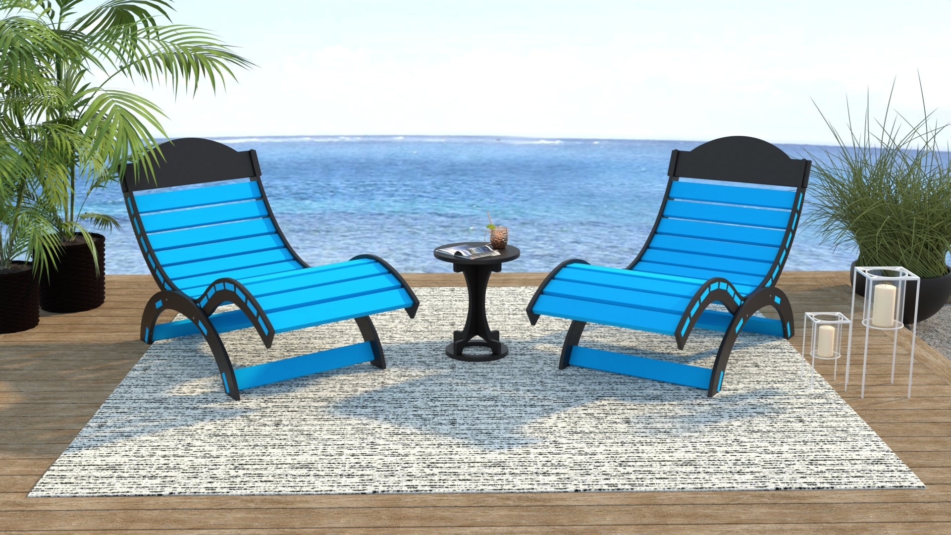 Dockside Chaise Lounger Set