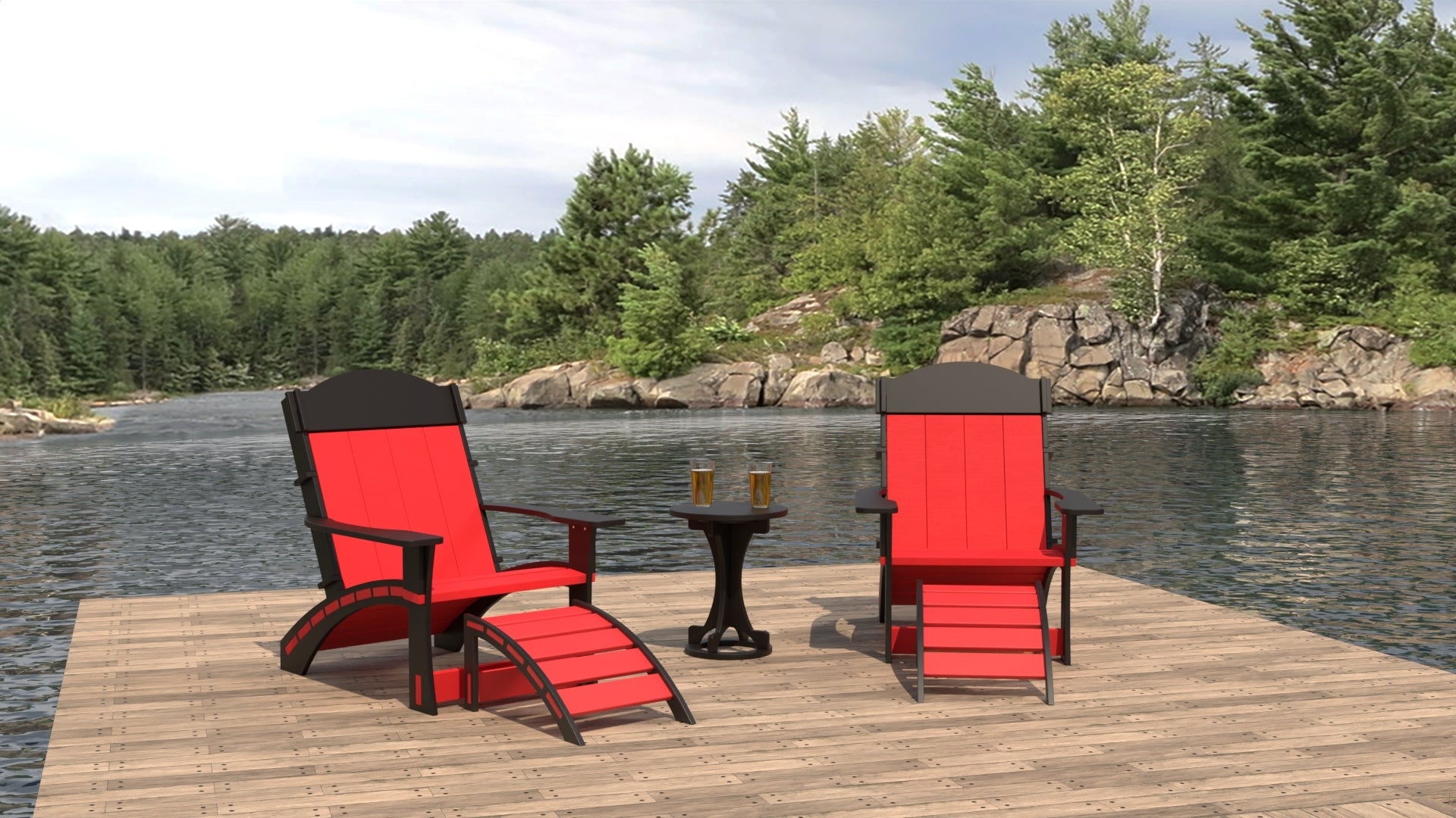 Dockside Adirondack Chair Set