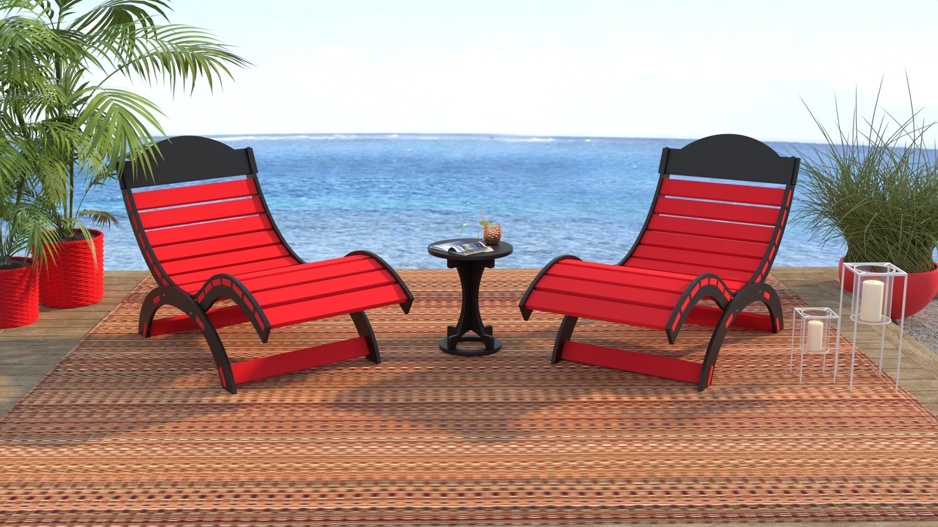 Dockside Chaise Lounger Set