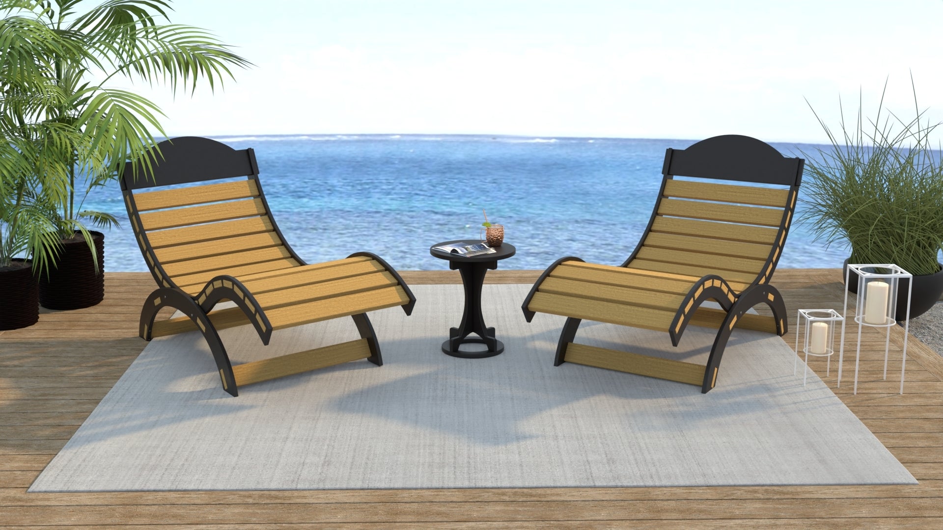 Dockside Chaise Lounger Set