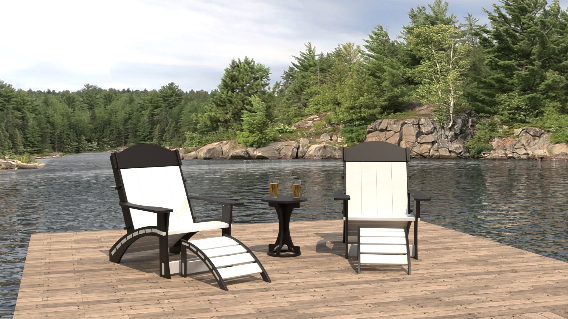 Dockside Adirondack Chair Set