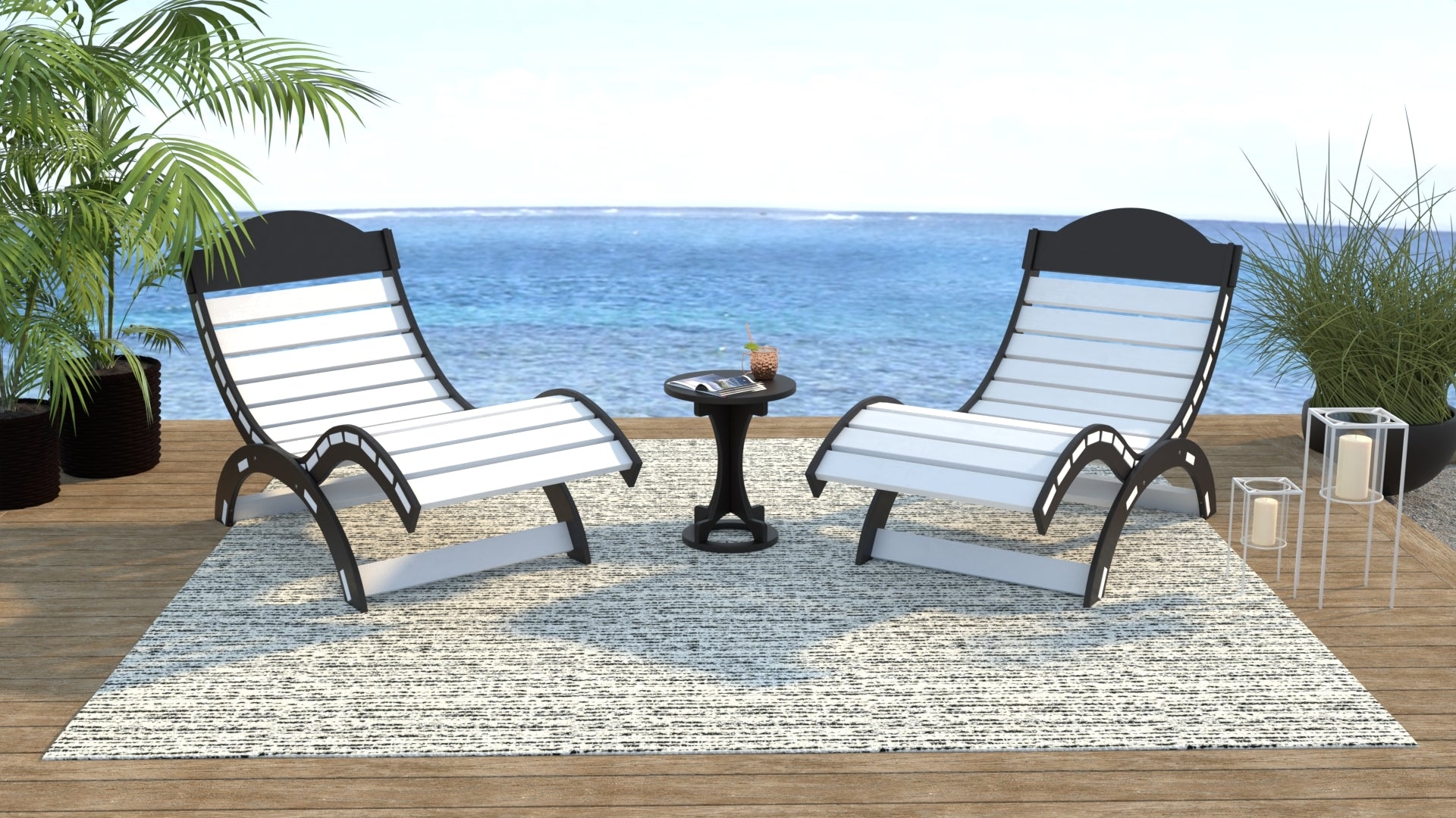 Dockside Chaise Lounger Set