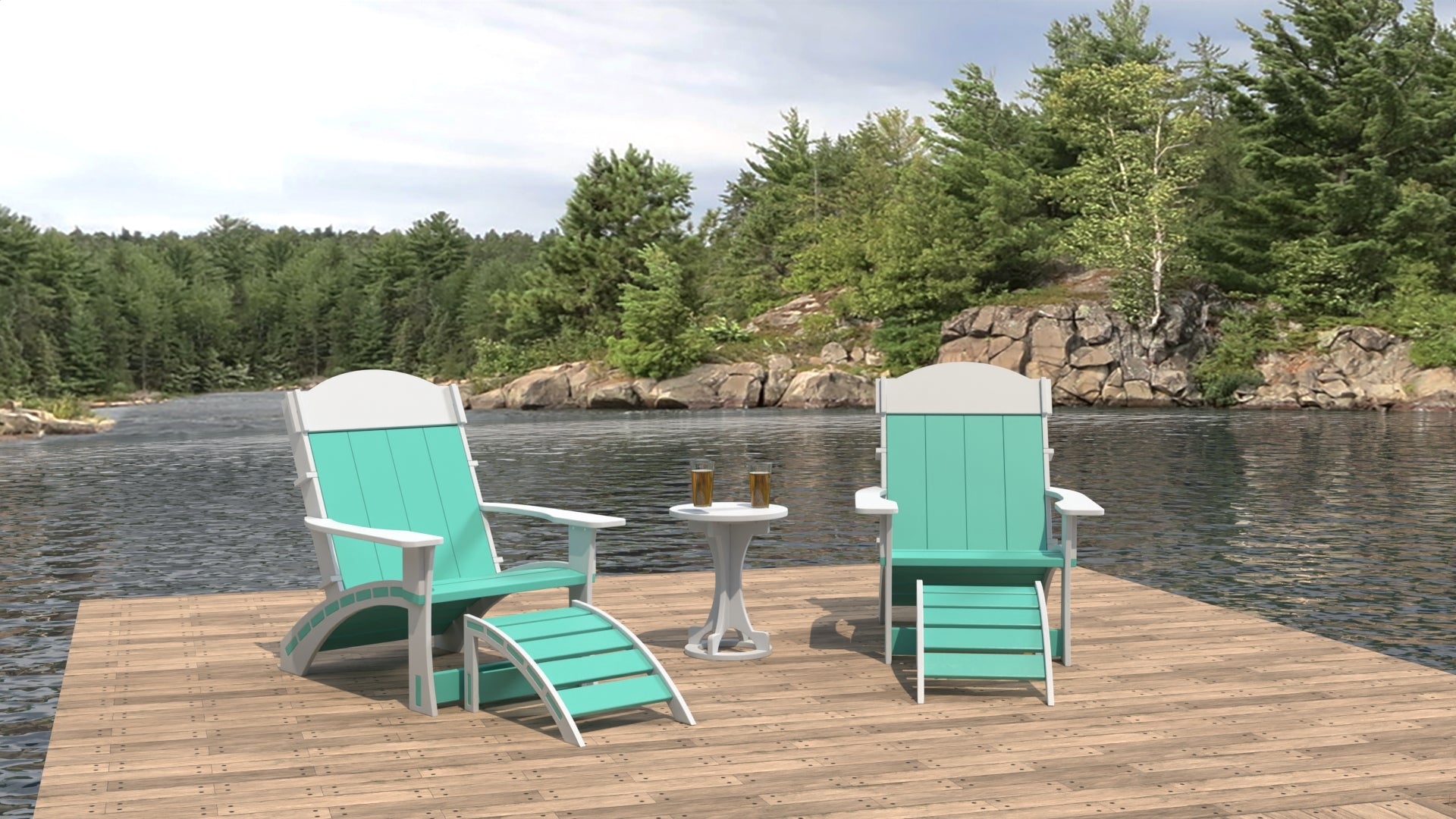 Dockside Adirondack Chair Set