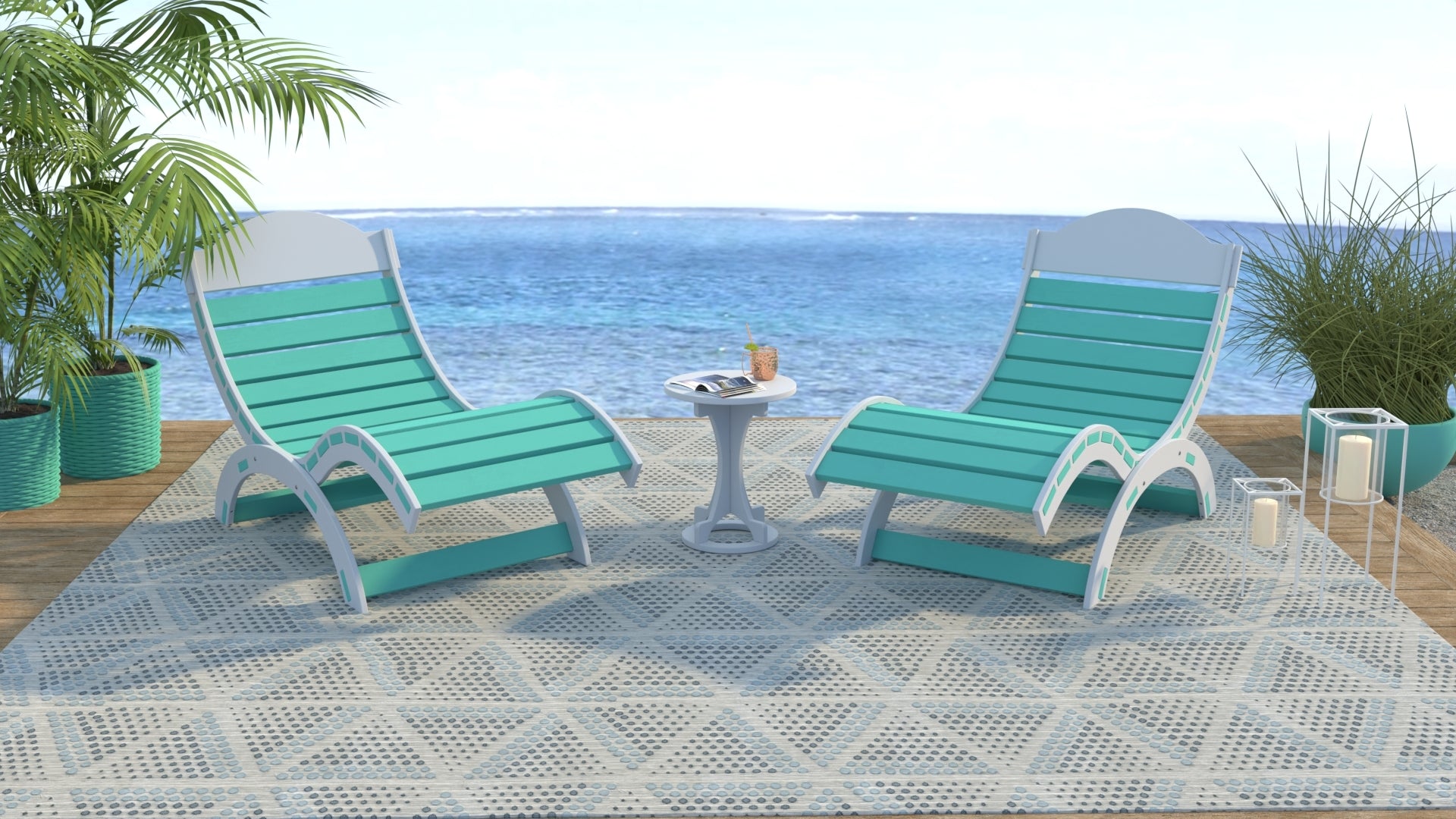 Dockside Chaise Lounger Set