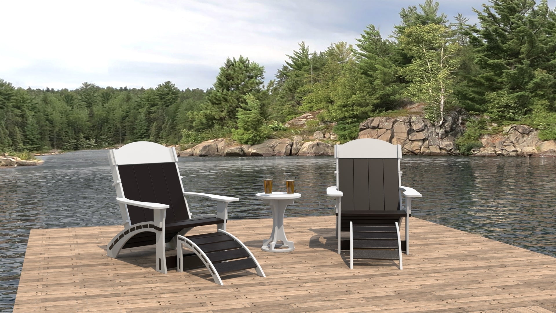 Dockside Adirondack Chair Set