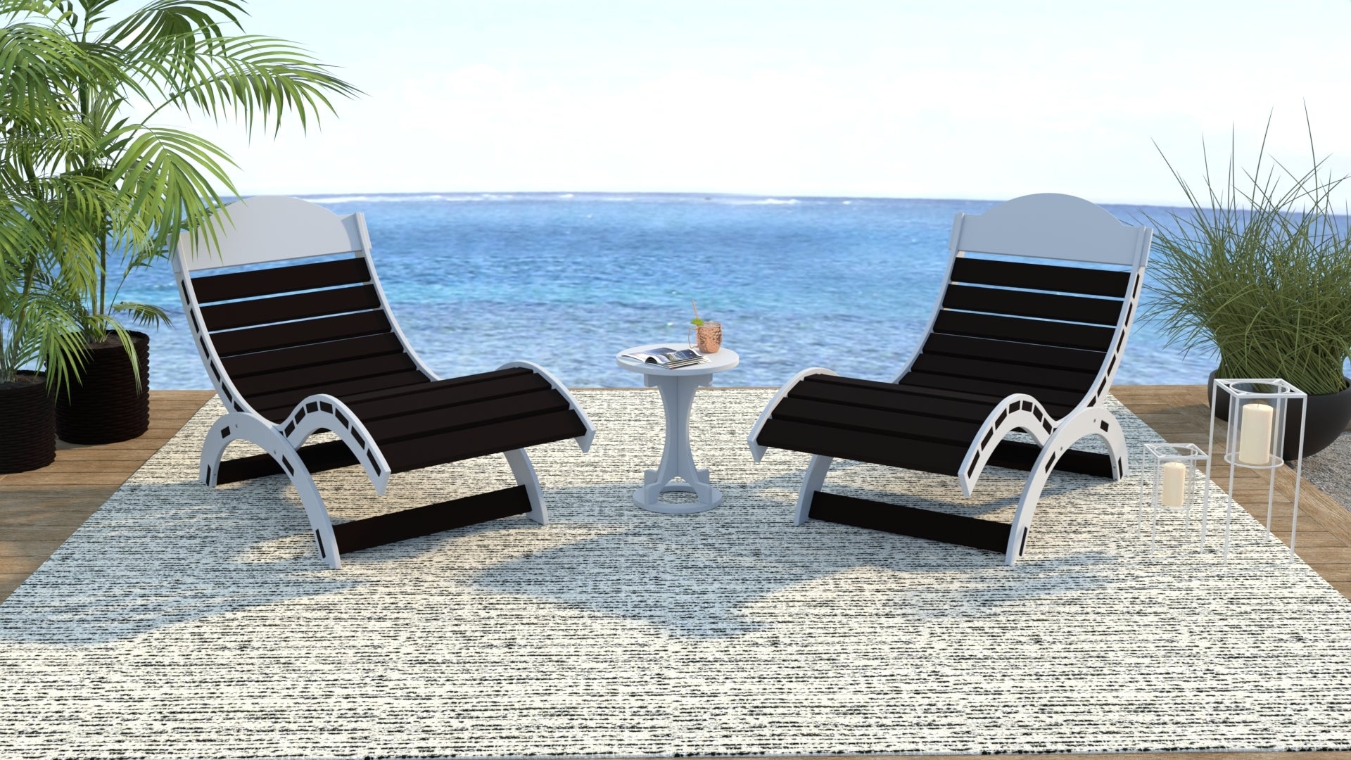 Dockside Chaise Lounger Set