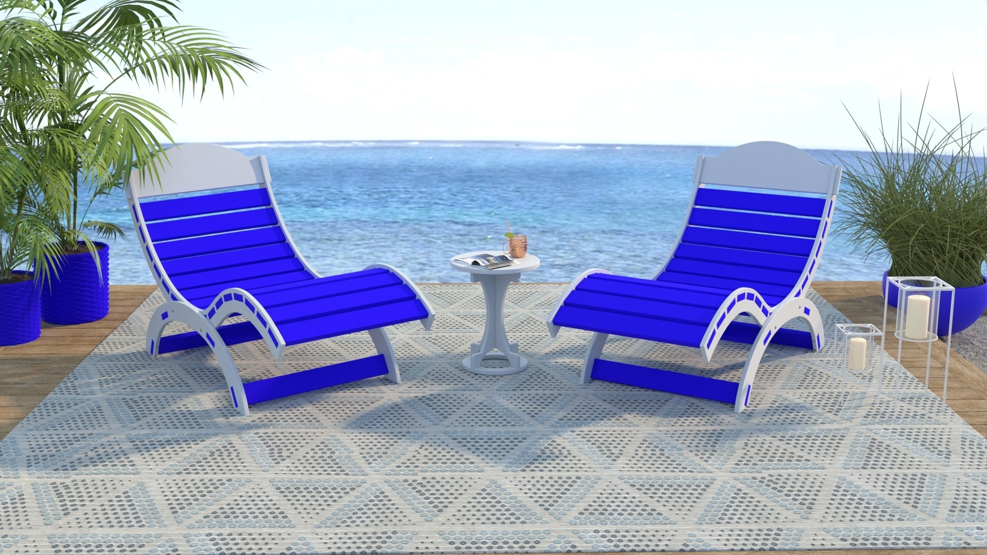 Dockside Chaise Lounger Set