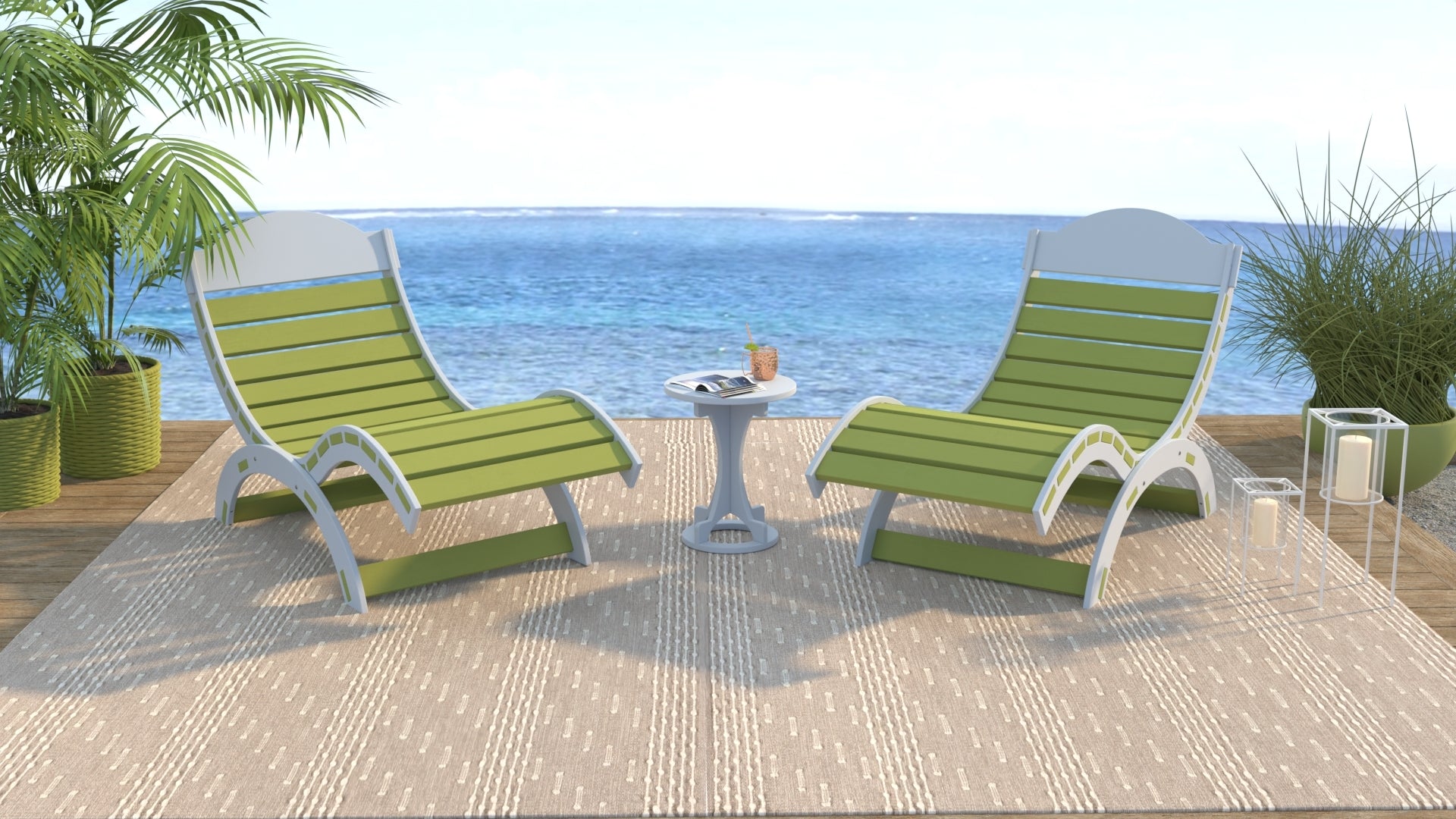 Dockside Chaise Lounger Set