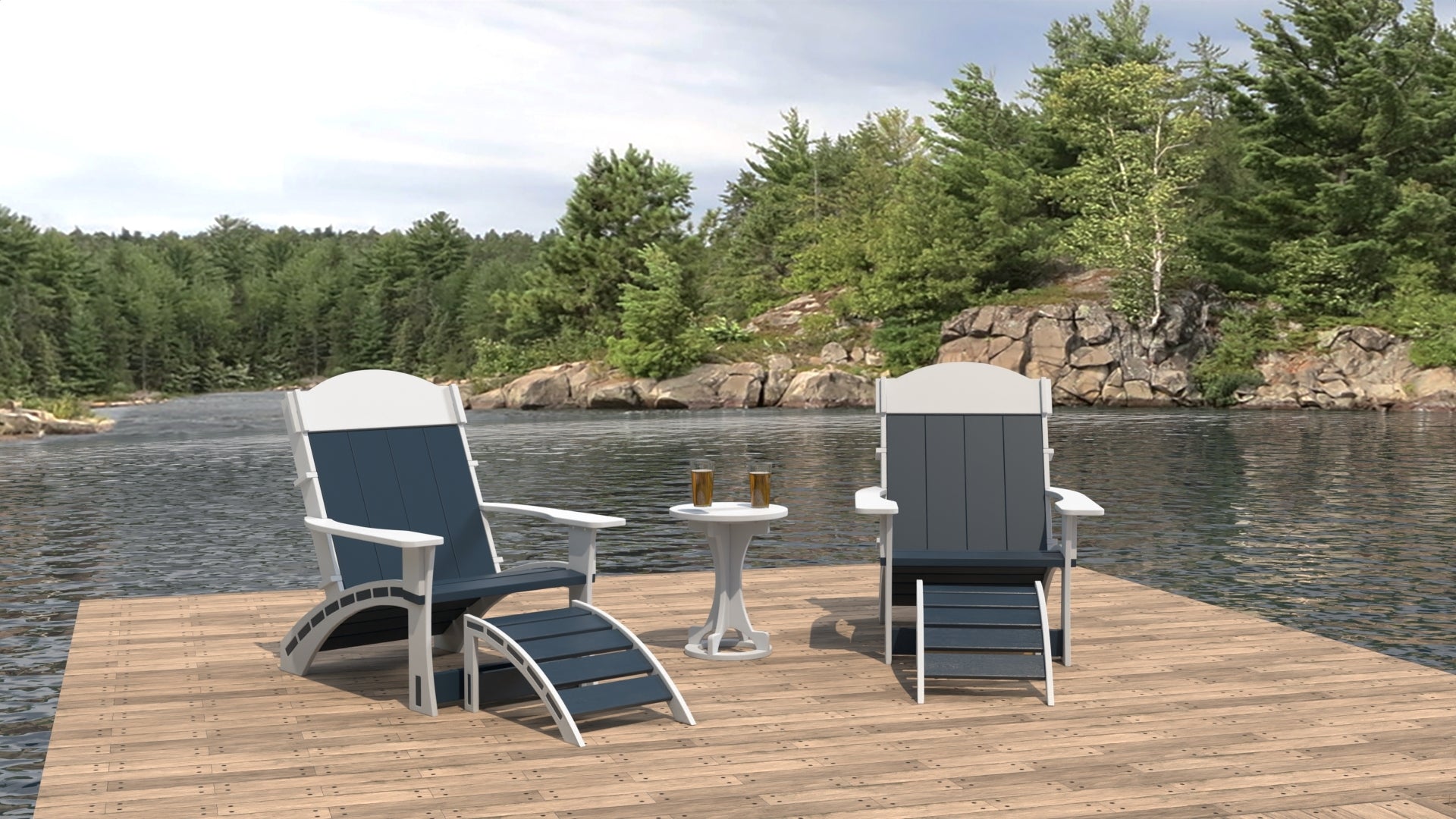 Dockside Adirondack Chair Set