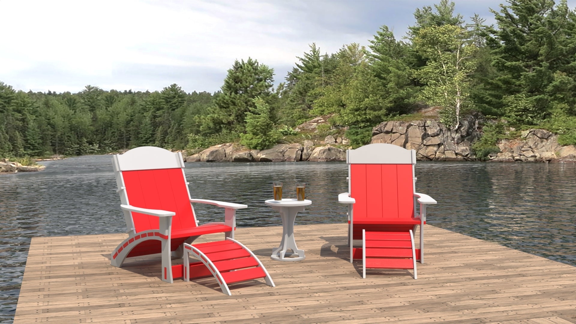 Dockside Adirondack Chair Set