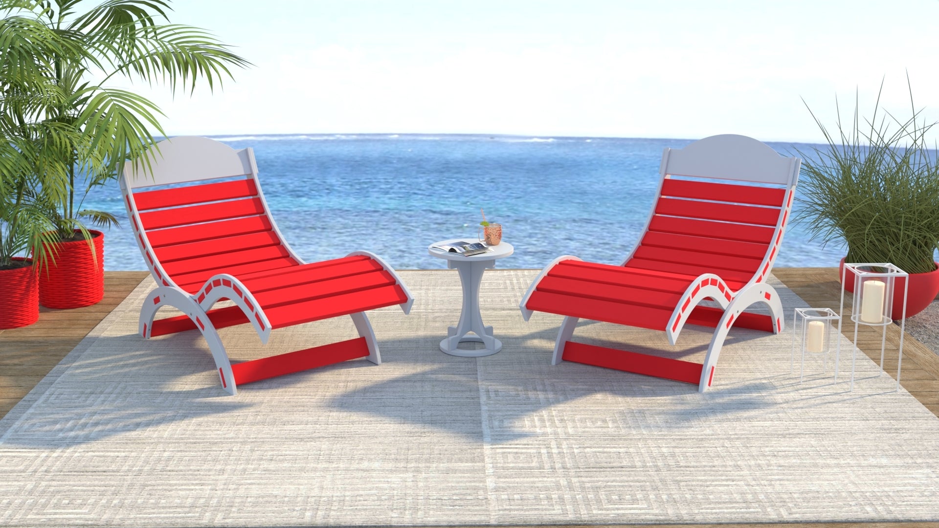 Dockside Chaise Lounger Set