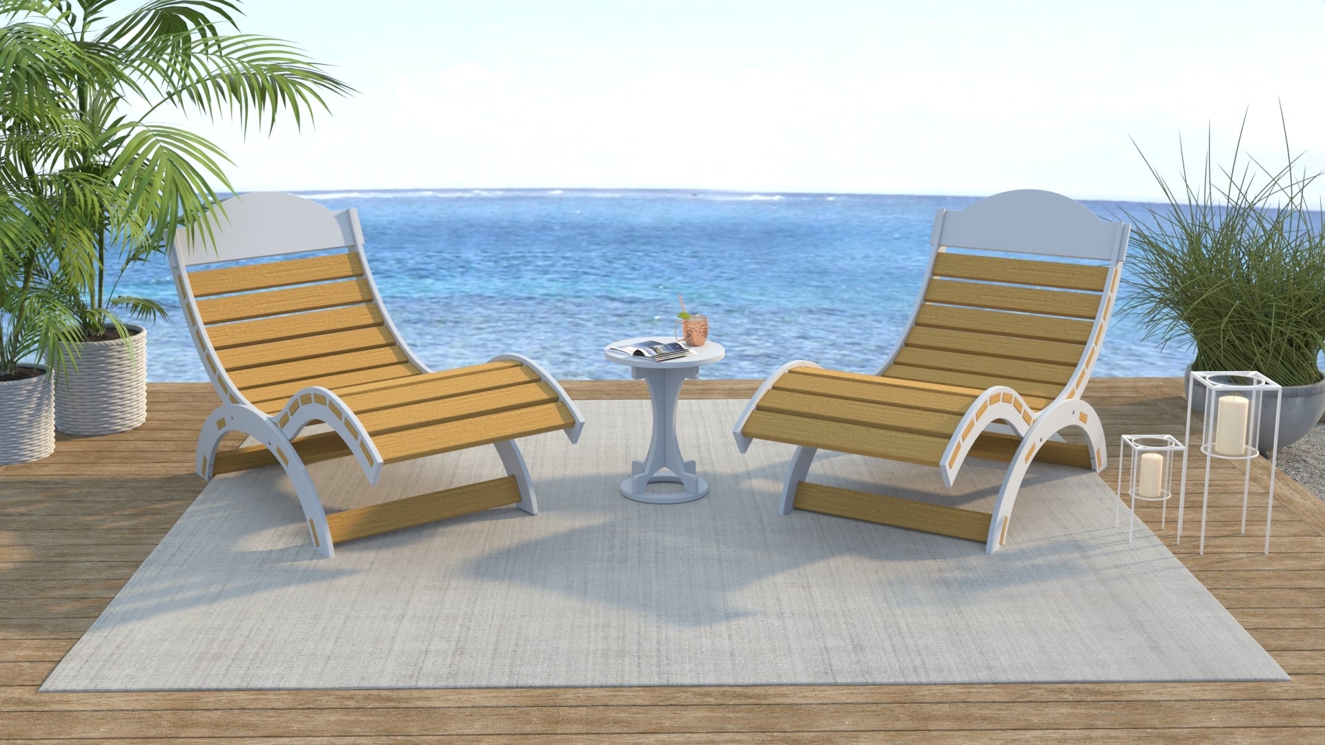 Dockside Chaise Lounger Set