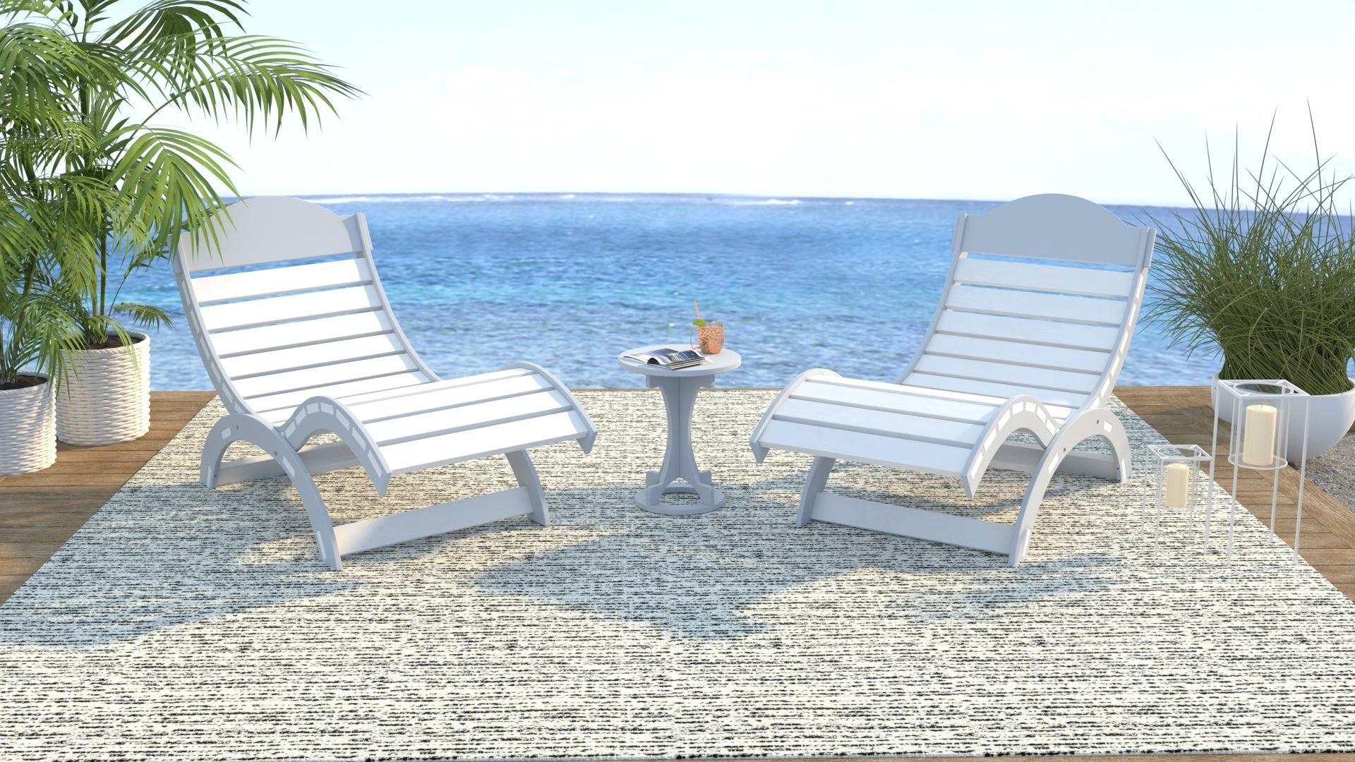 Dockside Chaise Lounger Set