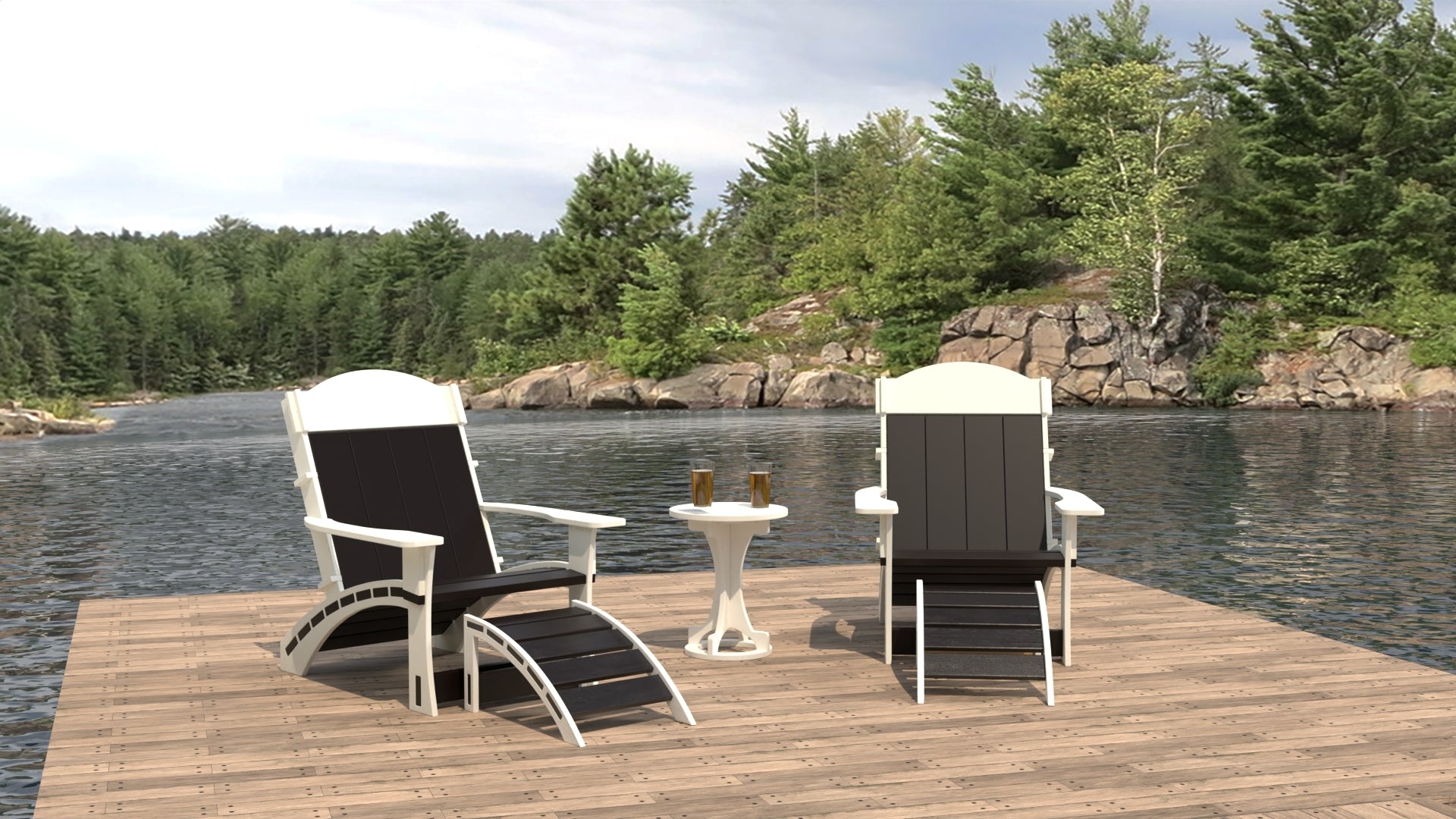 Dockside Adirondack Chair Set