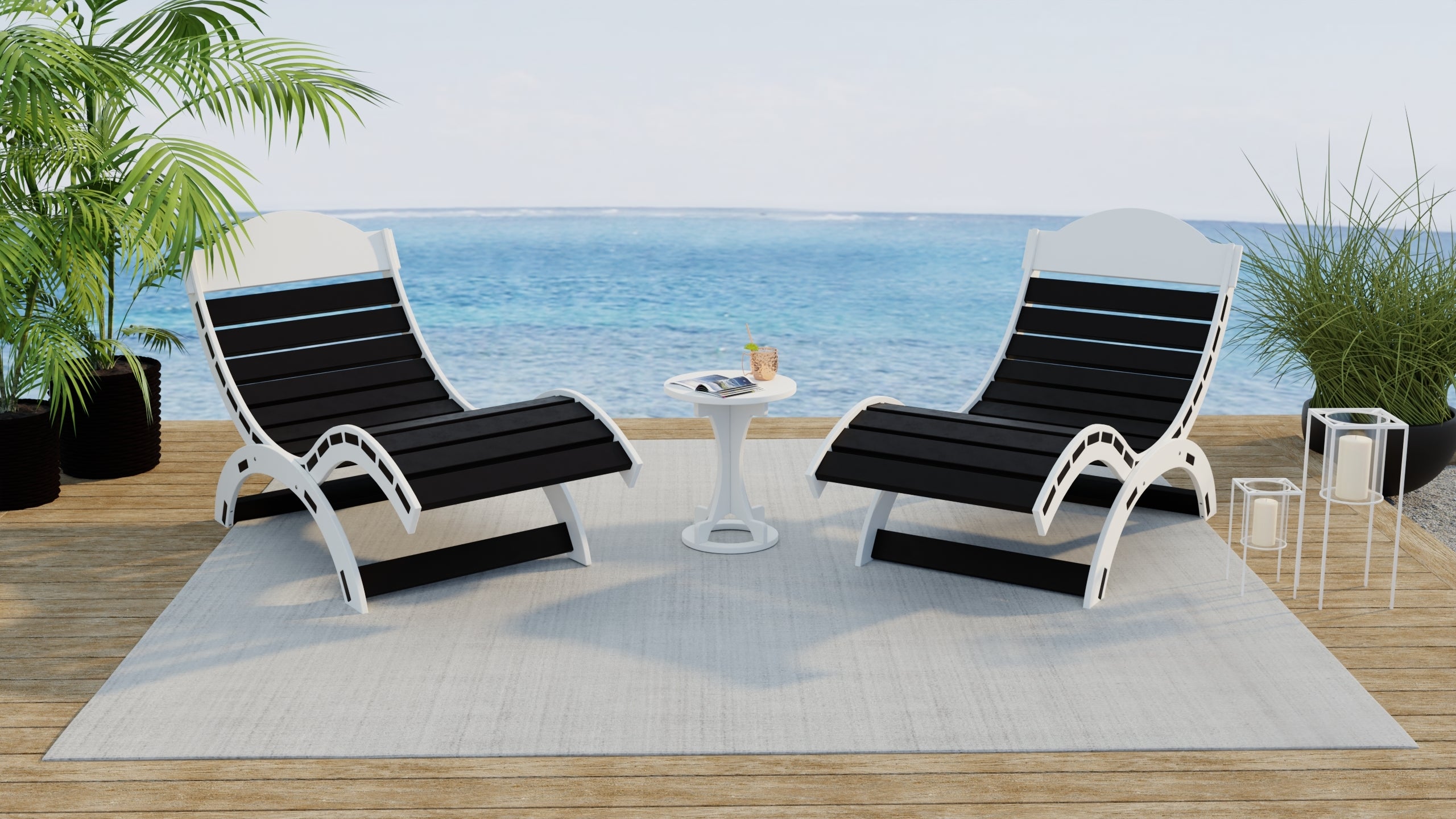 Dockside Chaise Lounger Set