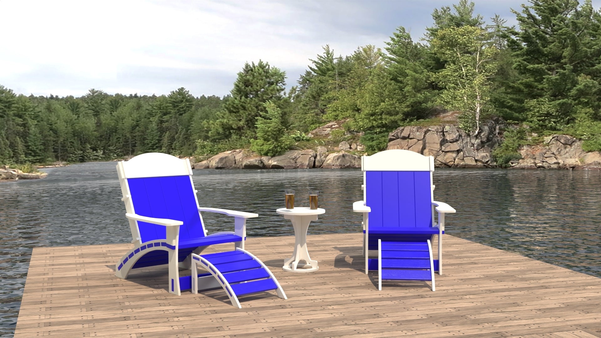 Dockside Adirondack Chair Set