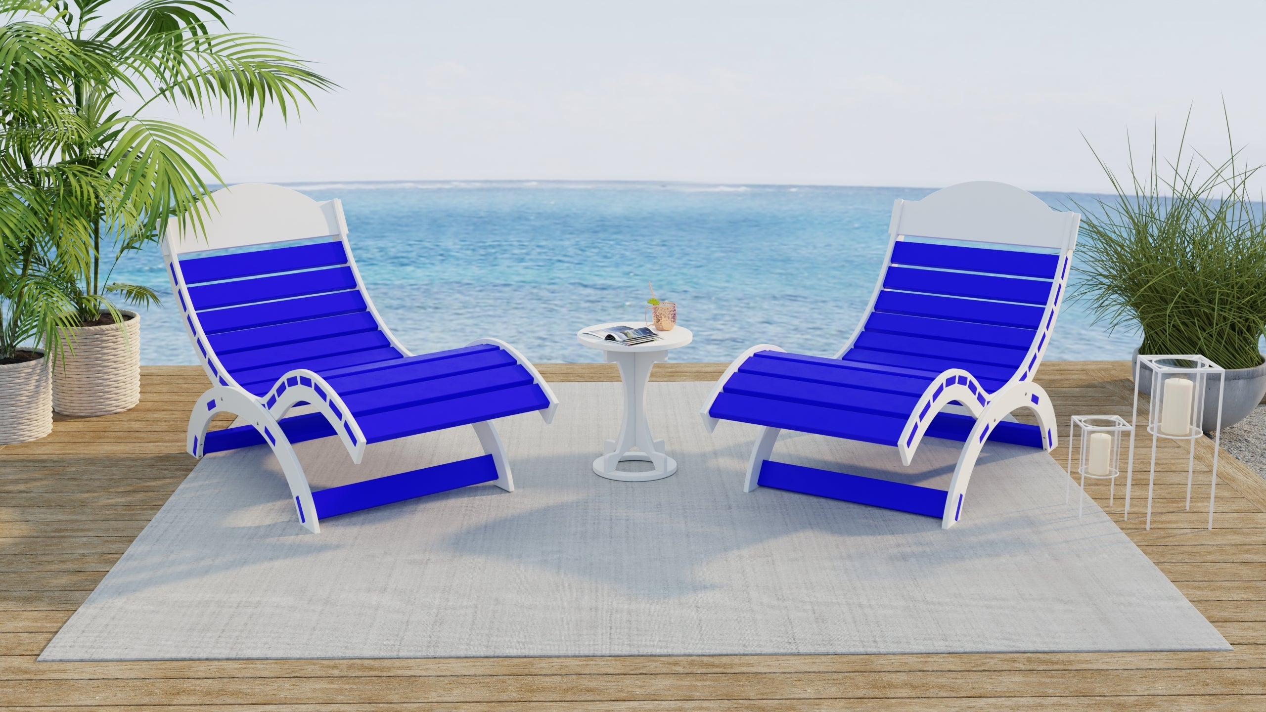 Dockside Chaise Lounger Set