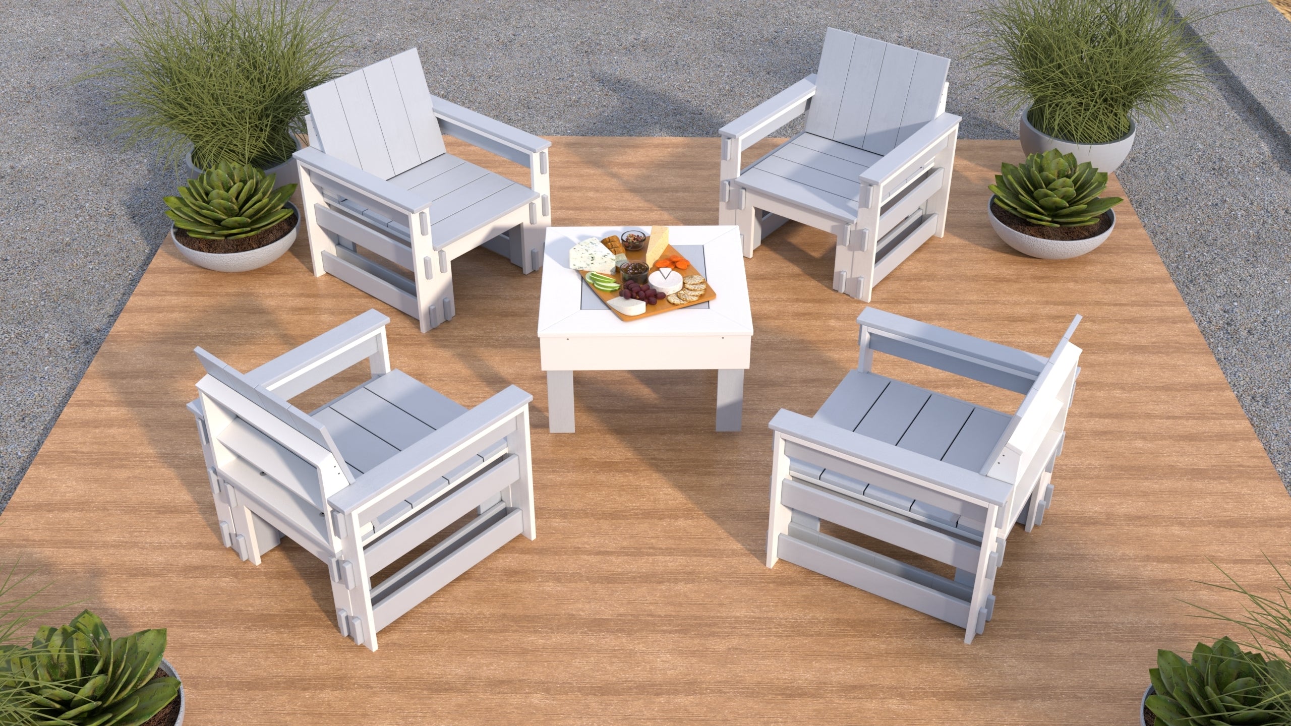 4 Seats Conversation Set