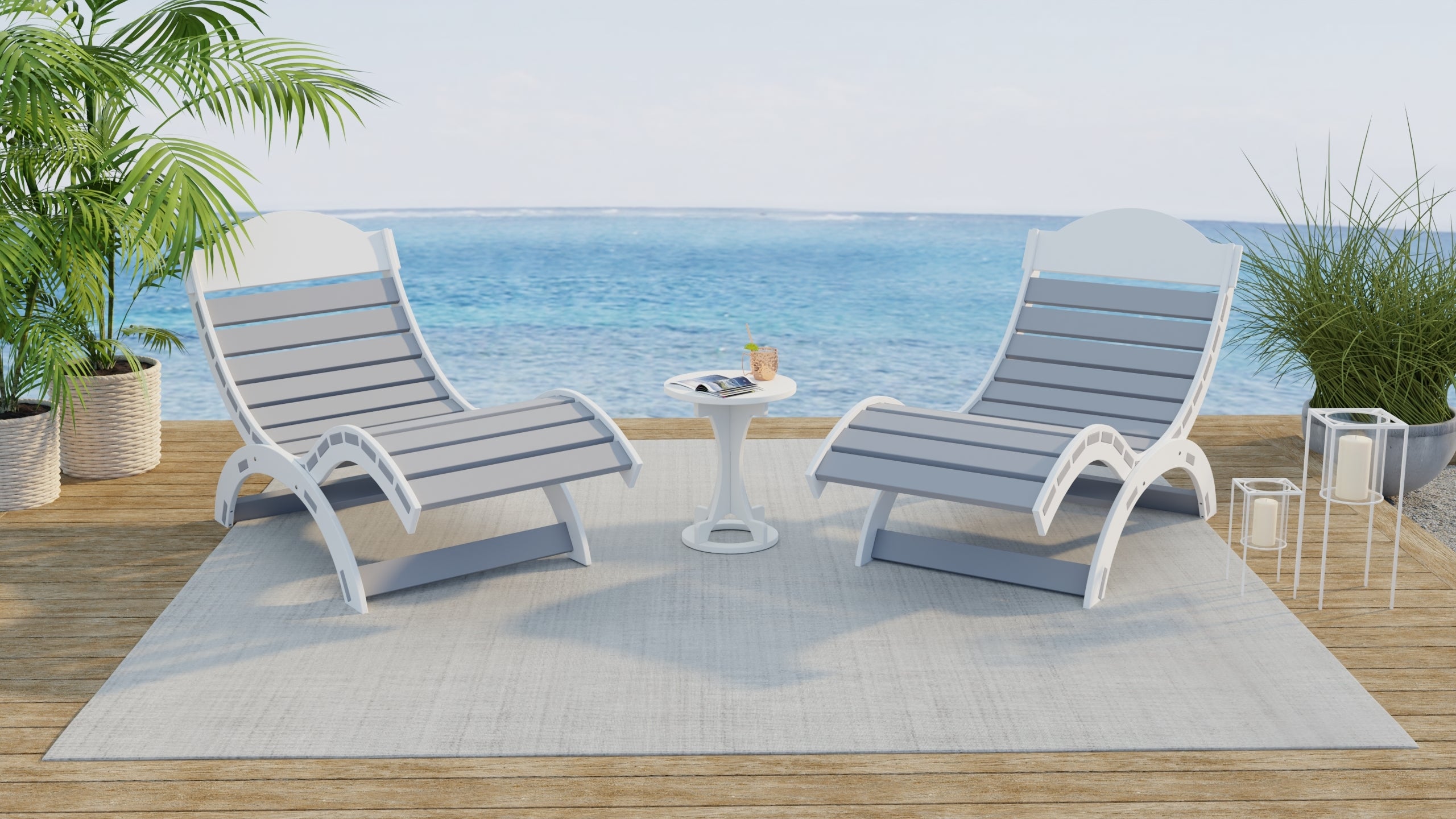 Dockside Chaise Lounger Set