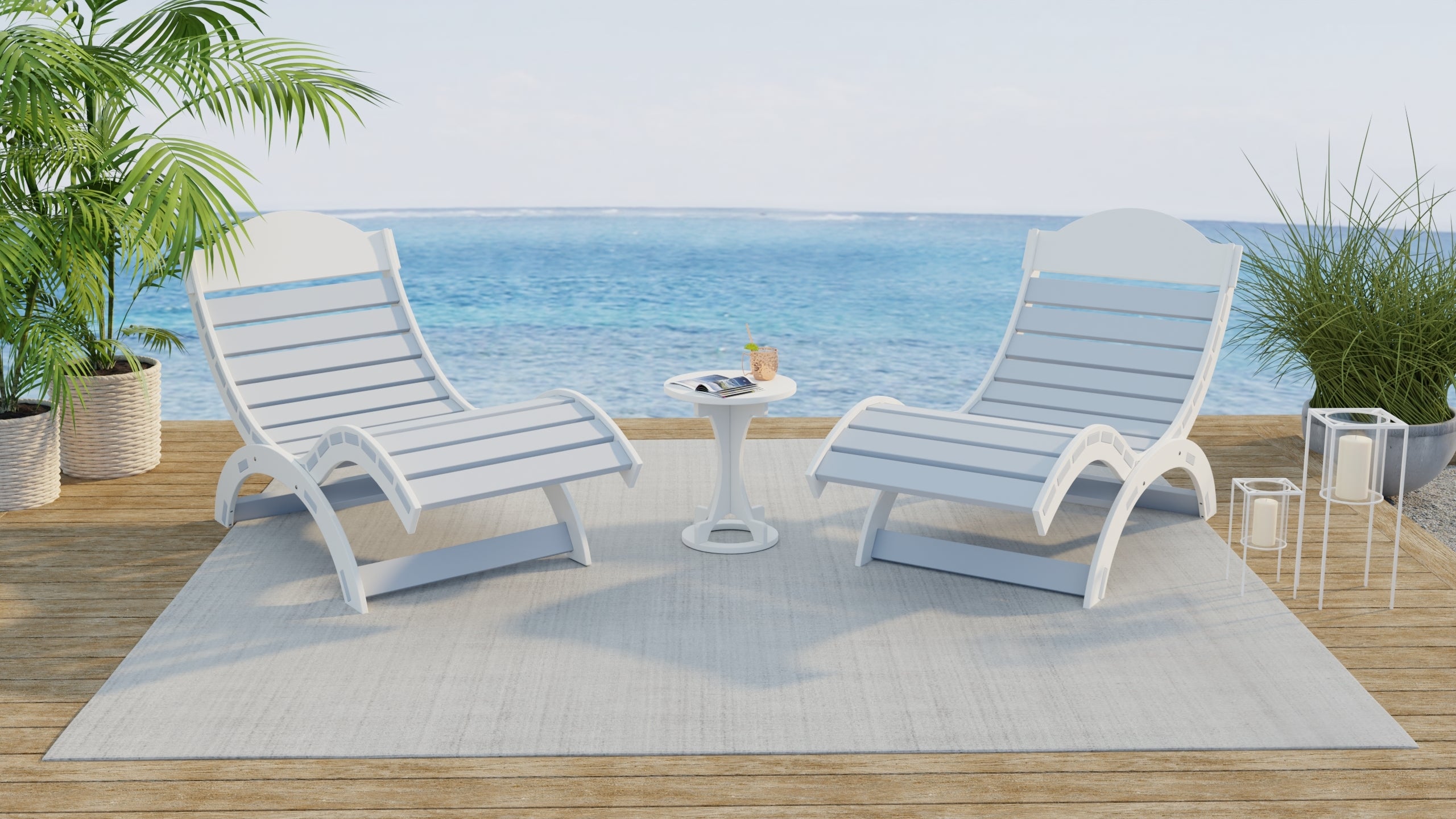 Dockside Chaise Lounger Set