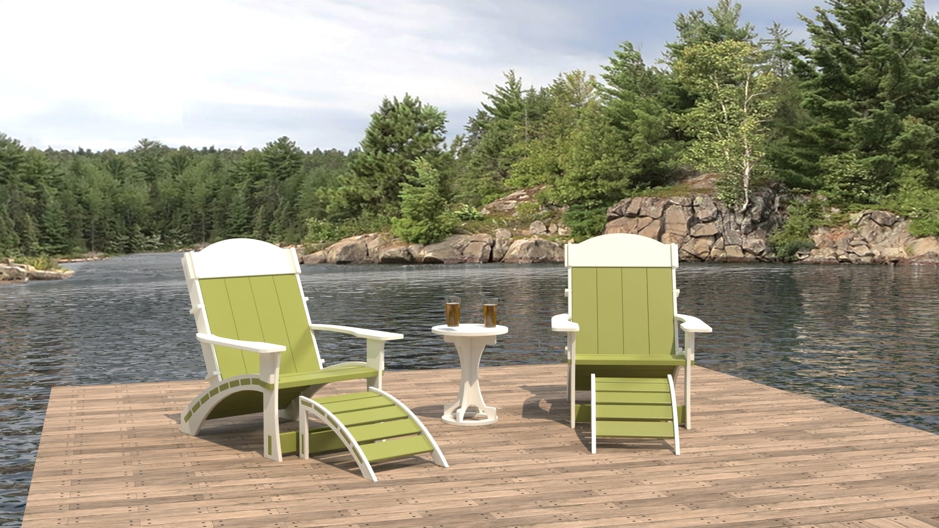 Dockside Adirondack Chair Set