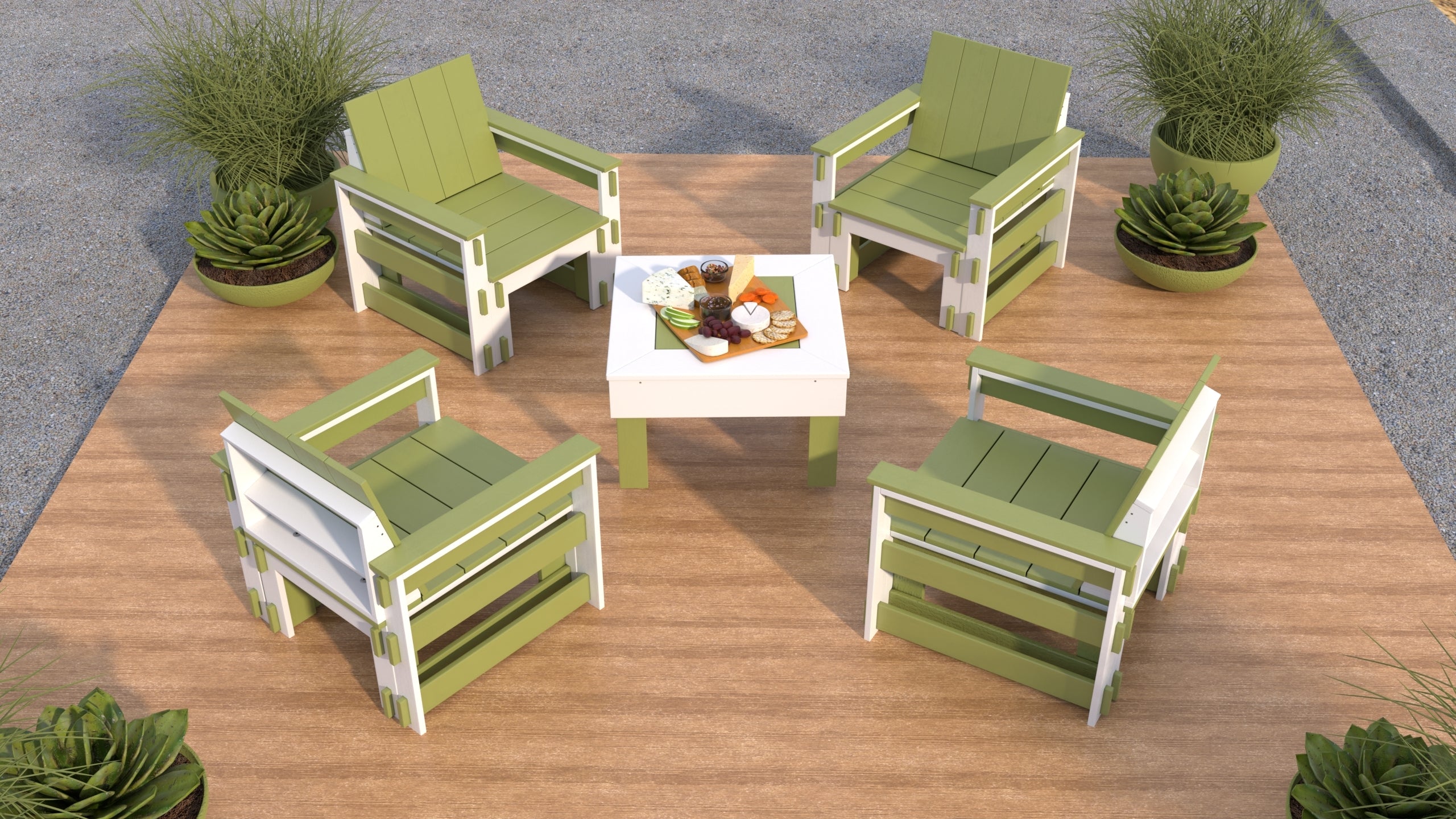 4 Seats Conversation Set