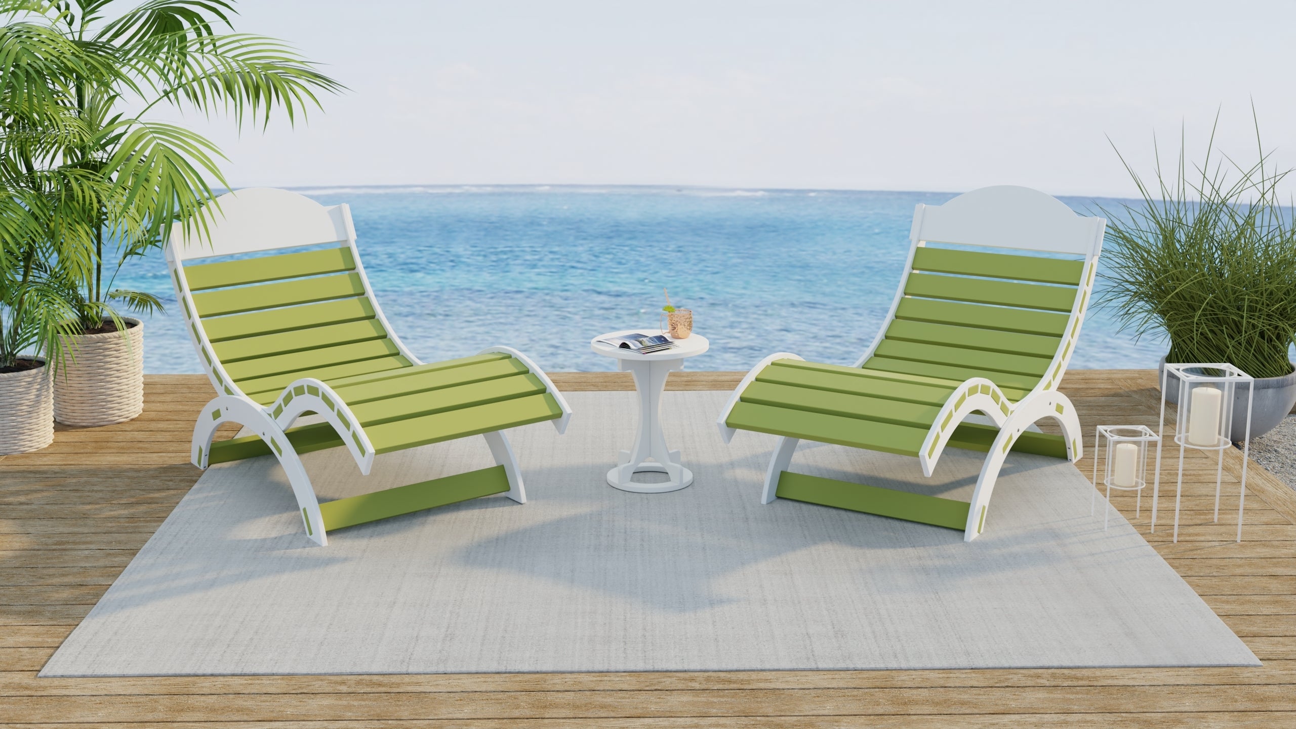 Dockside Chaise Lounger Set