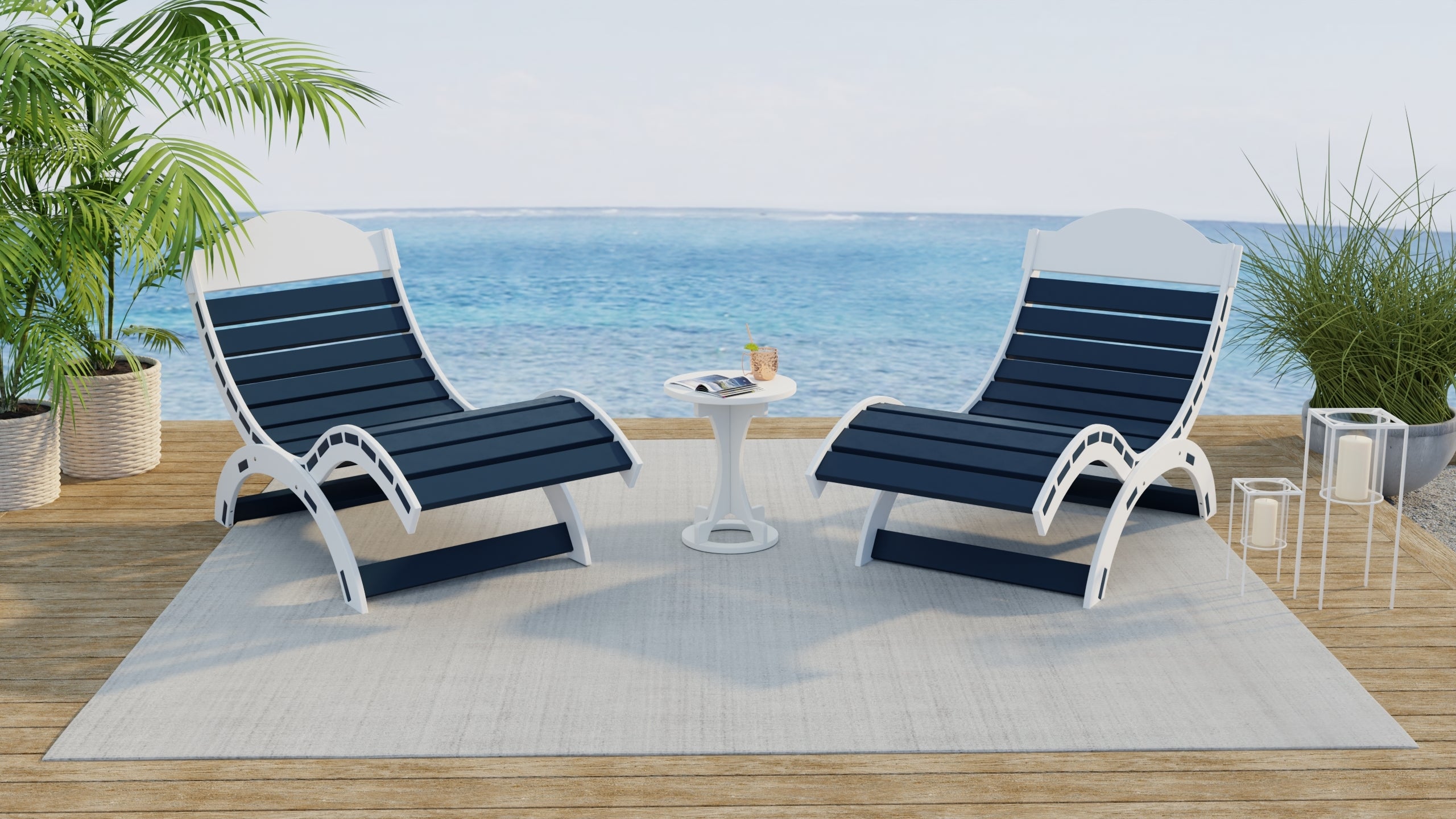 Dockside Chaise Lounger Set