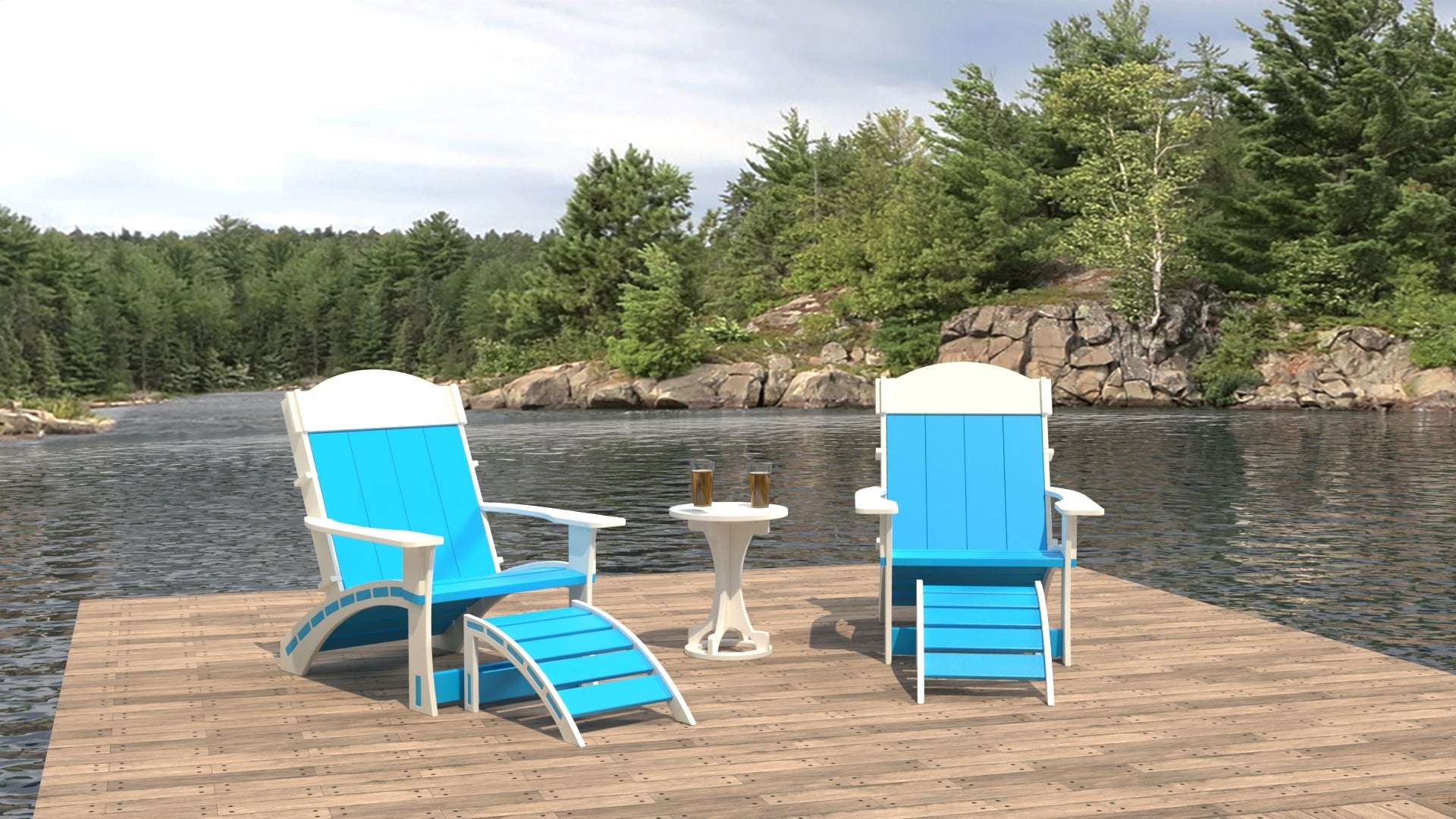 Dockside Adirondack Chair Set