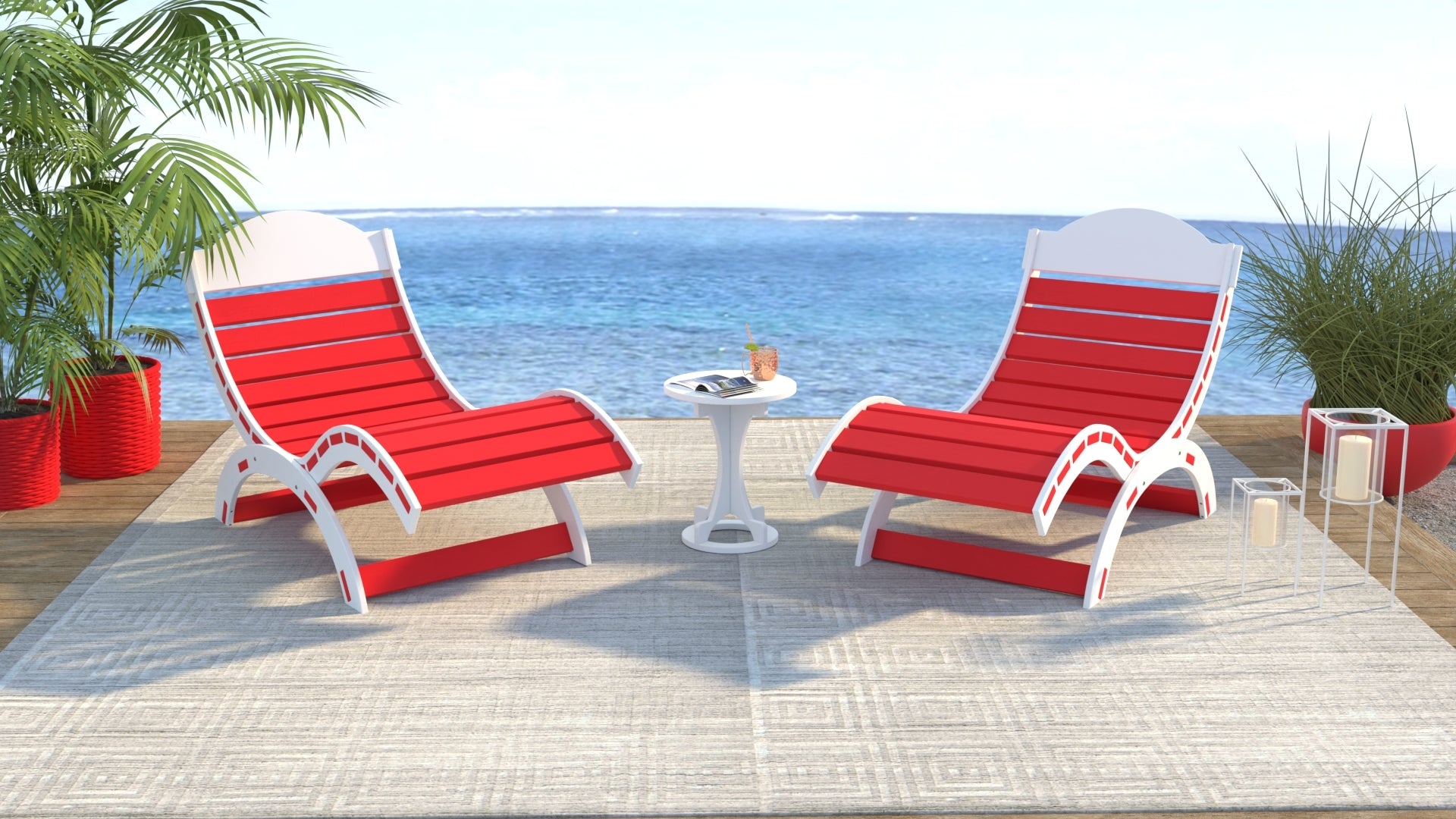 Dockside Chaise Lounger Set