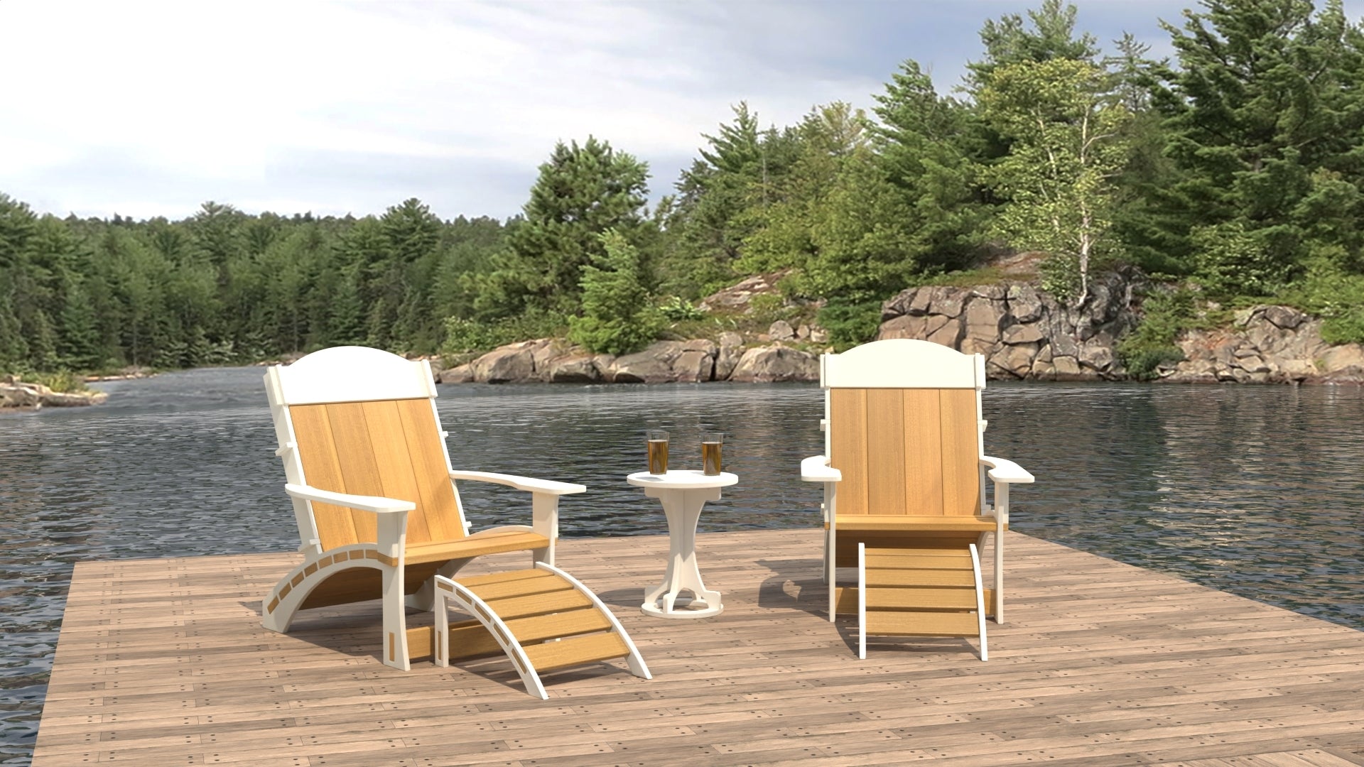 Dockside Adirondack Chair Set